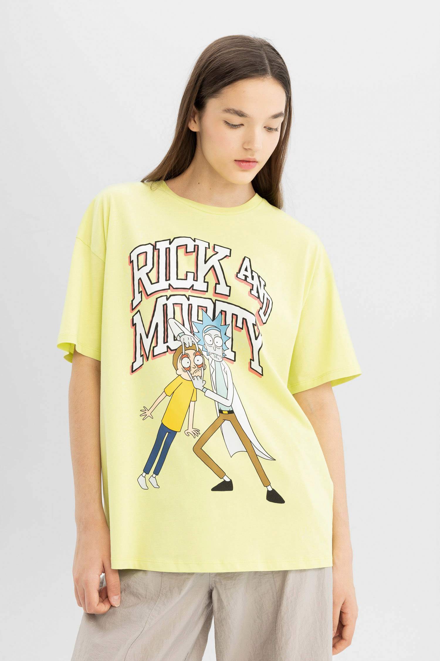 Футболка с коротким рукавом оверсайз с круглым вырезом с принтом для женщин Coool