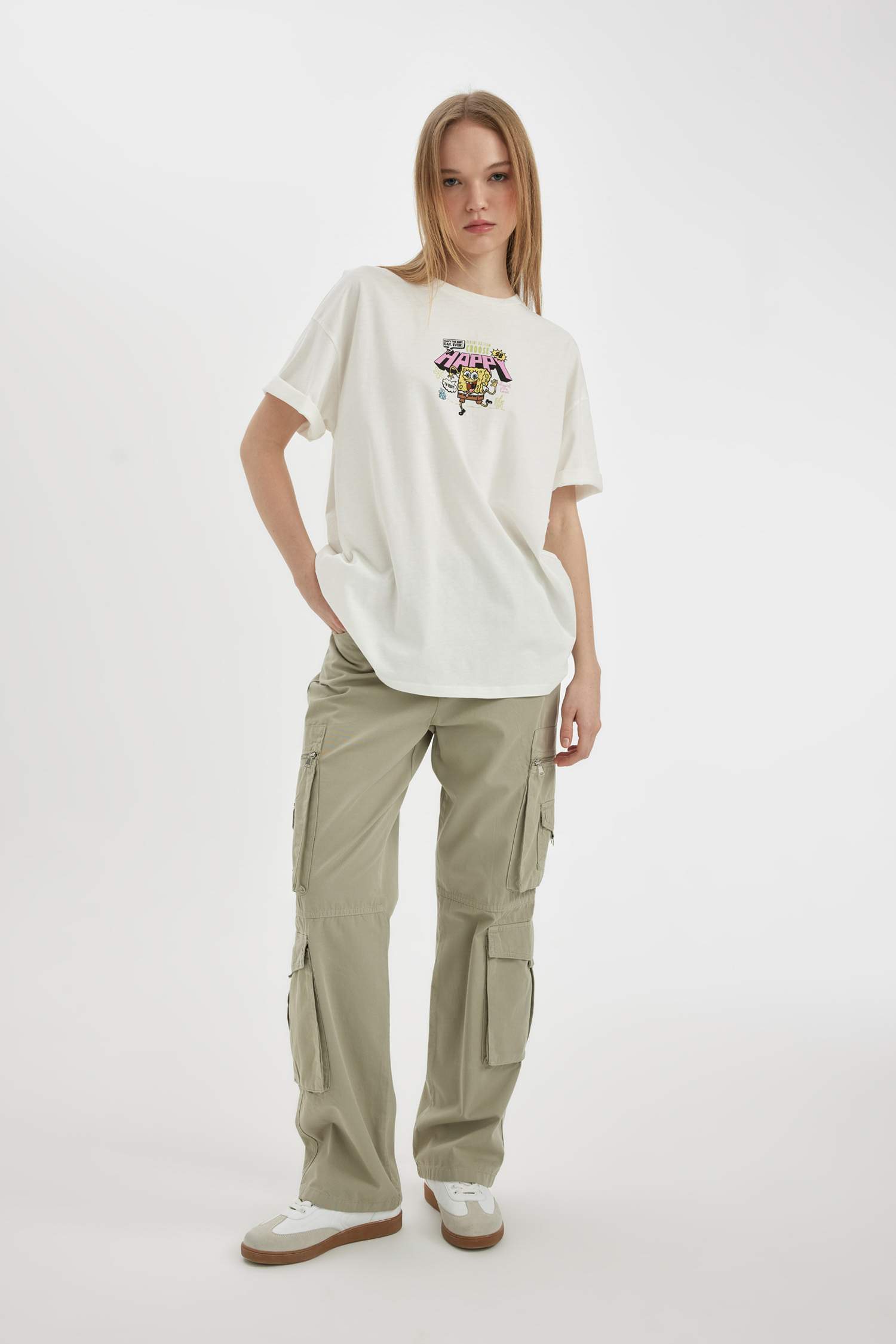 Футболка с коротким рукавом оверсайз с круглым вырезом с принтом для женщин Coool