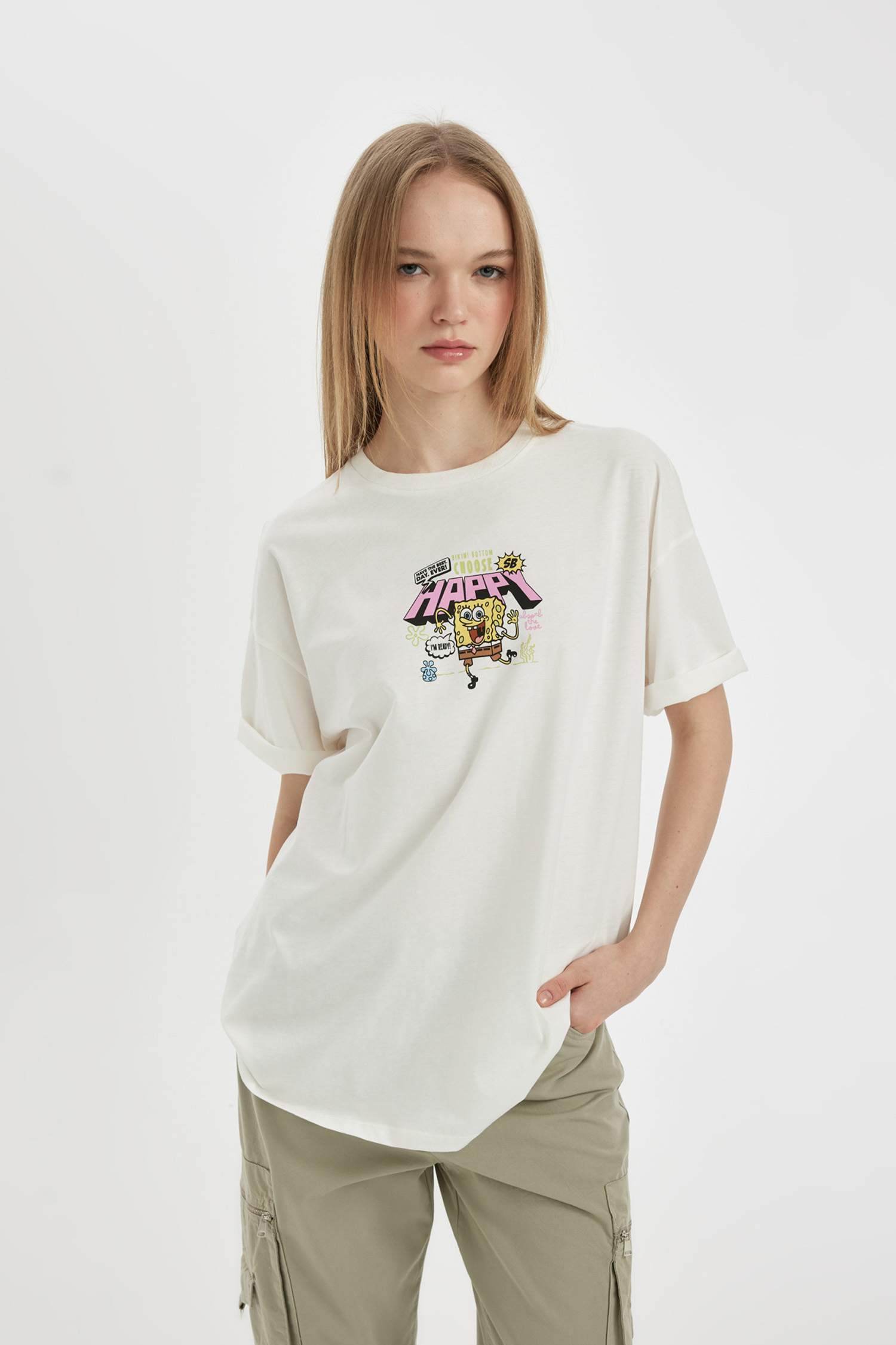 Футболка с коротким рукавом оверсайз с круглым вырезом с принтом для женщин Coool