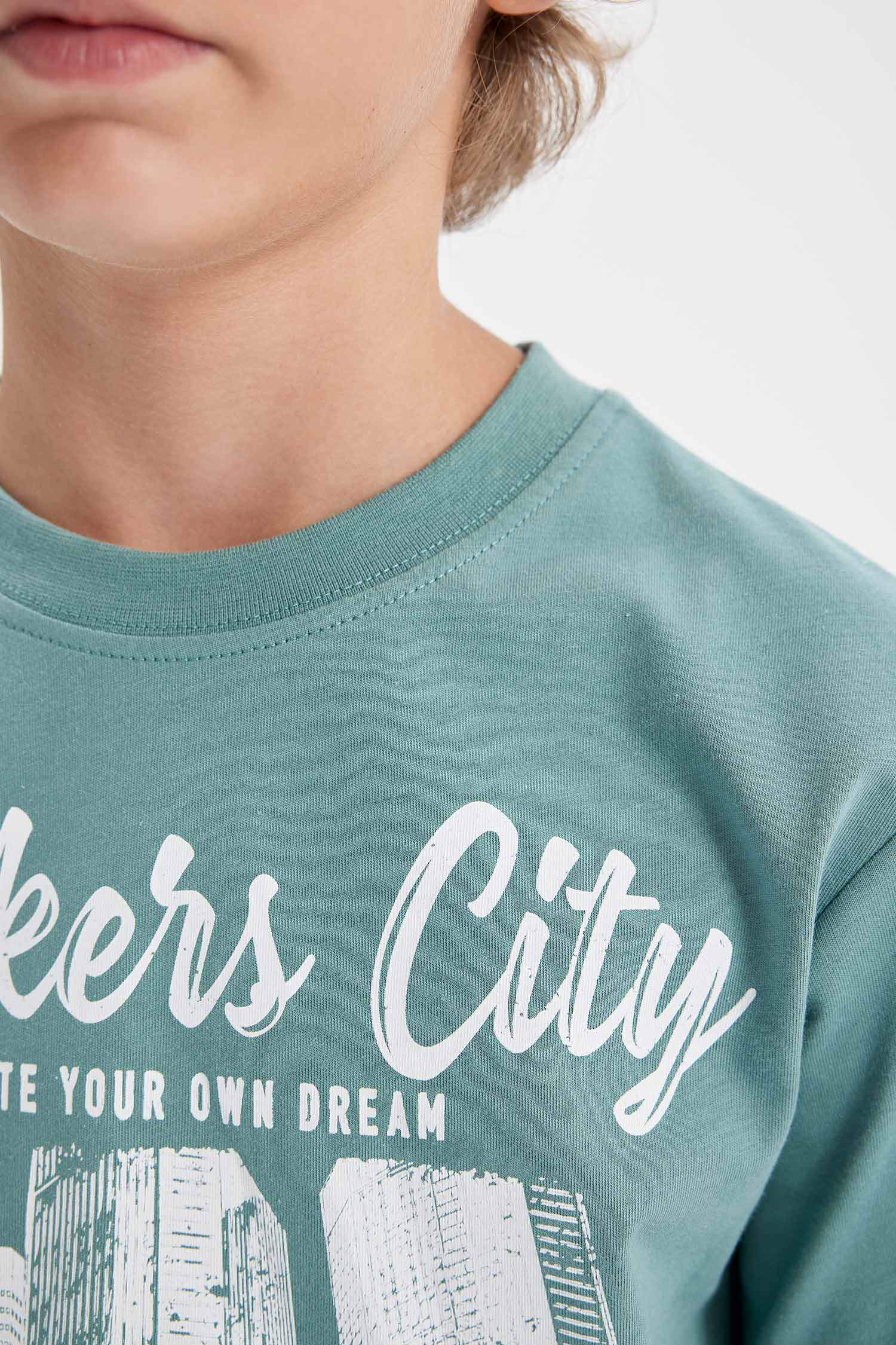 Erkek Çocuk 2'li Takım Baskılı Kısa Kollu Tişört Şort