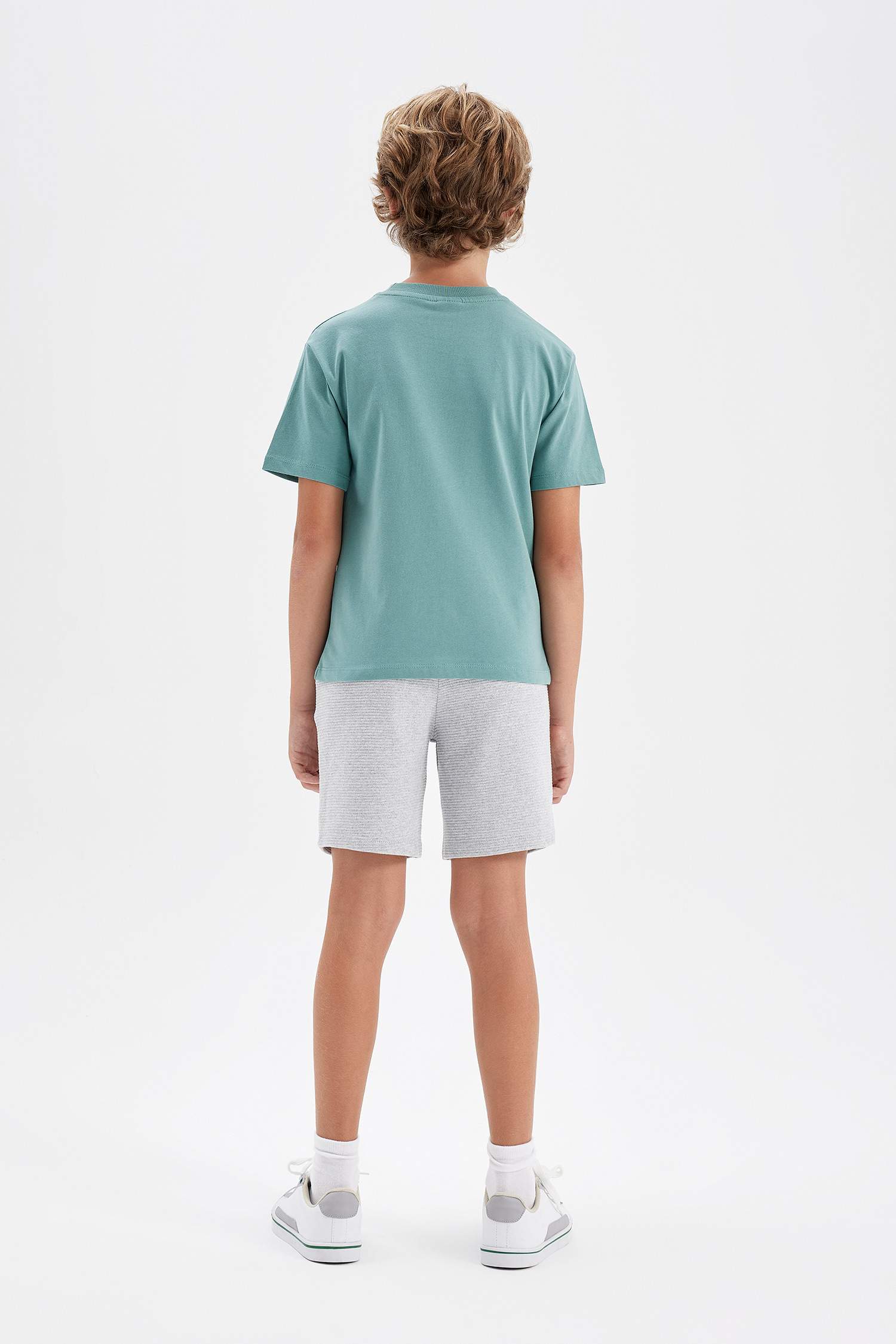 Erkek Çocuk 2'li Takım Baskılı Kısa Kollu Tişört Şort
