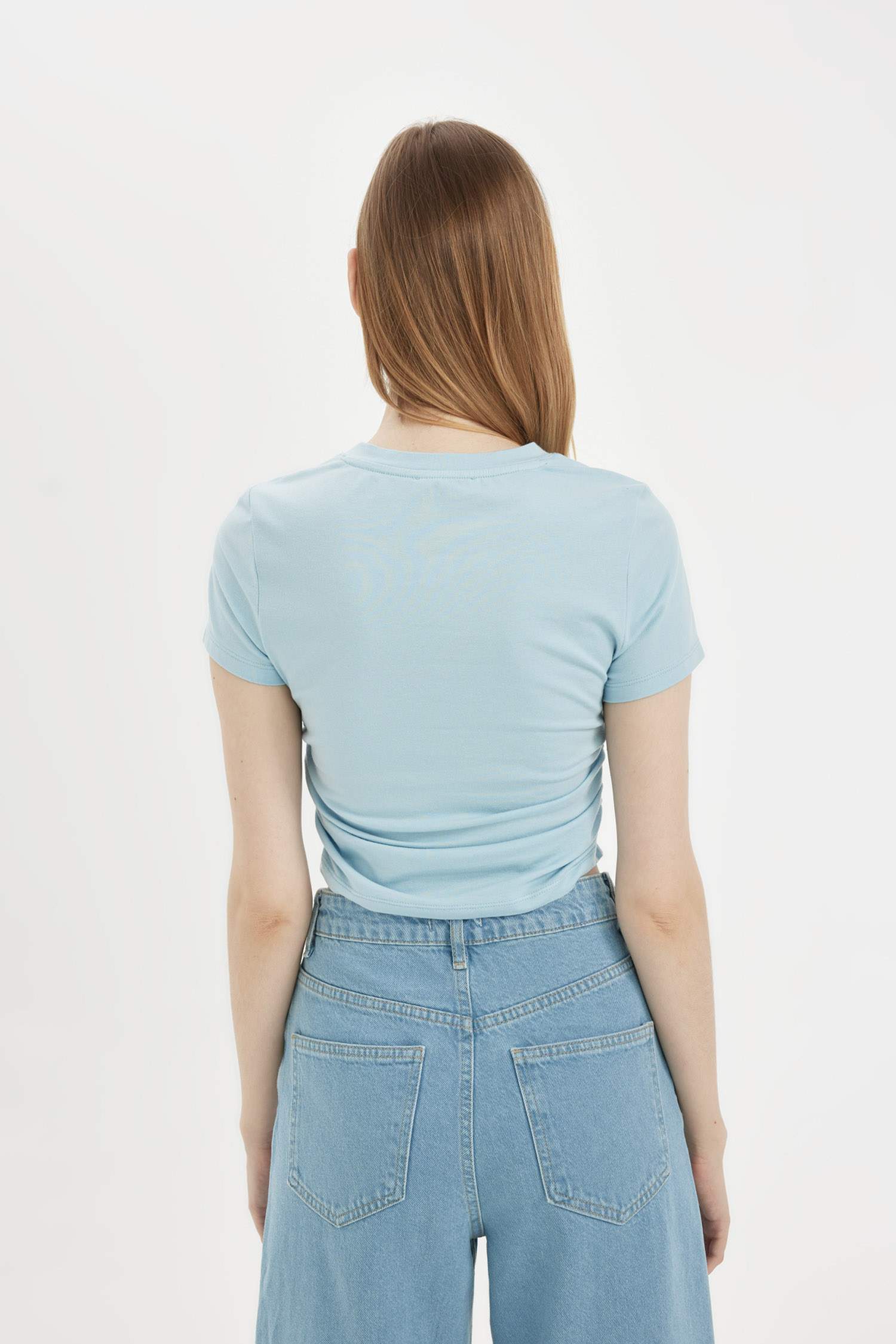 Fitted Crew Neck Modal Short Sleeve T-Shirt