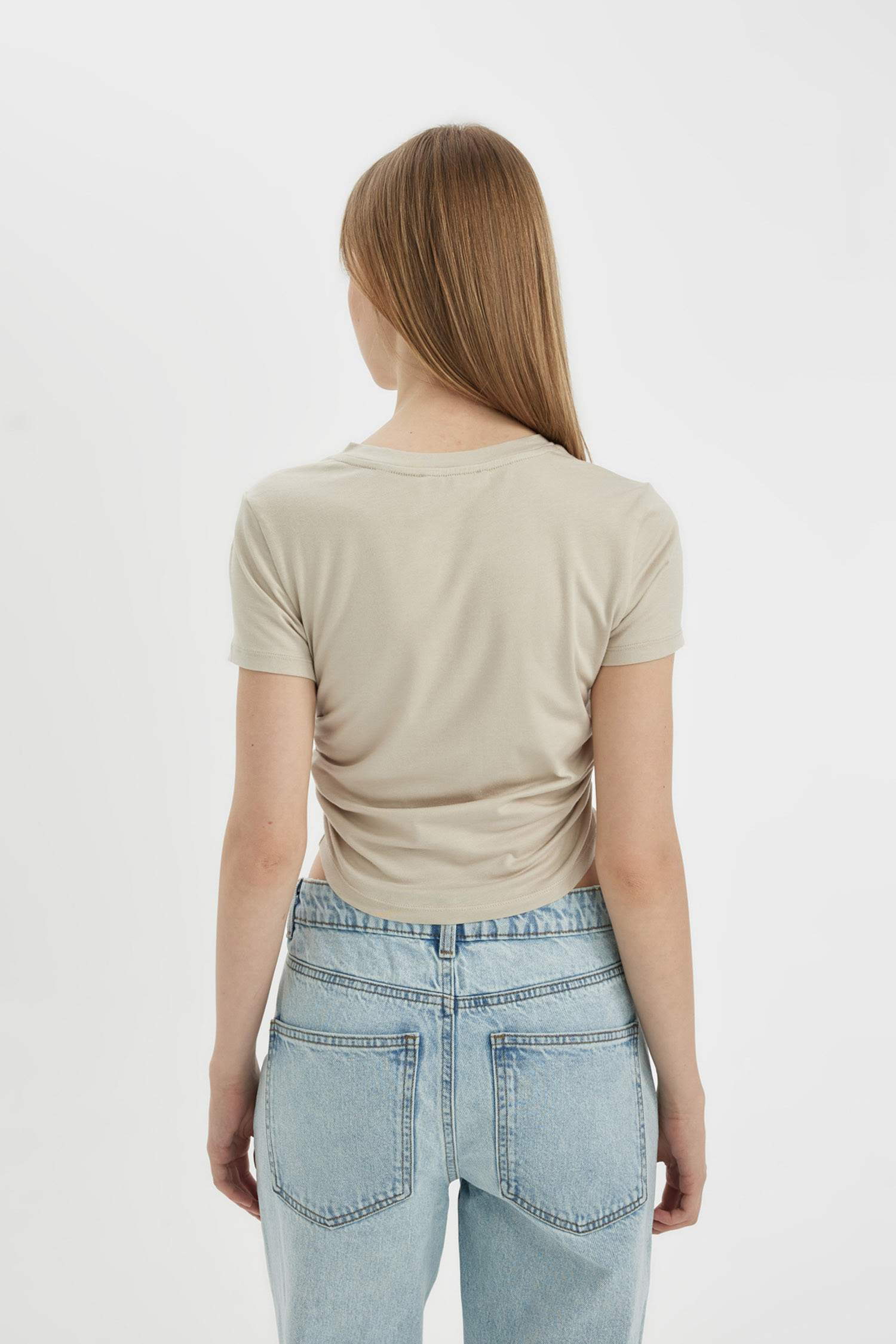 Fitted Crew Neck Modal Short Sleeve T-Shirt