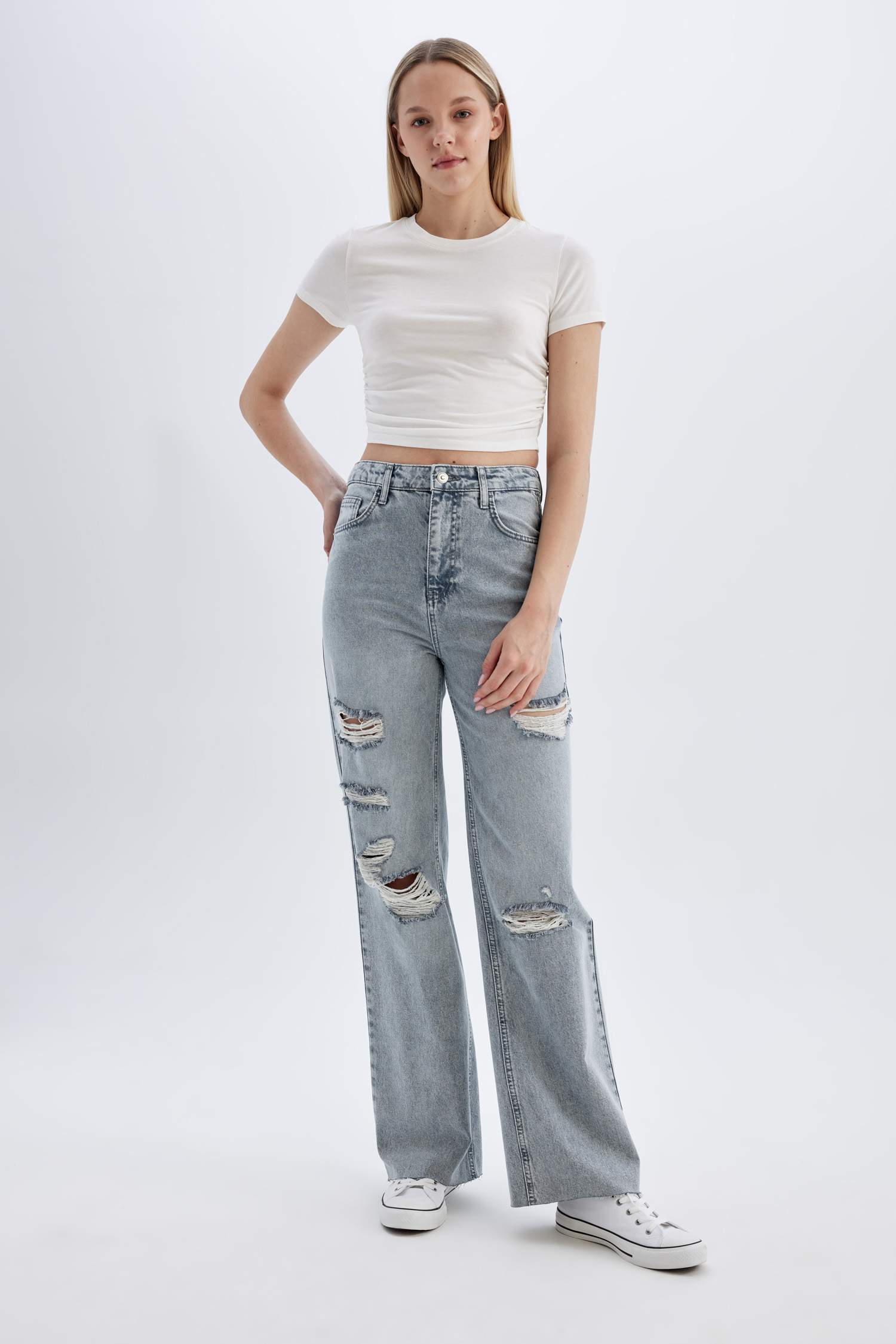 Fitted Crew Neck Modal Short Sleeve T-Shirt