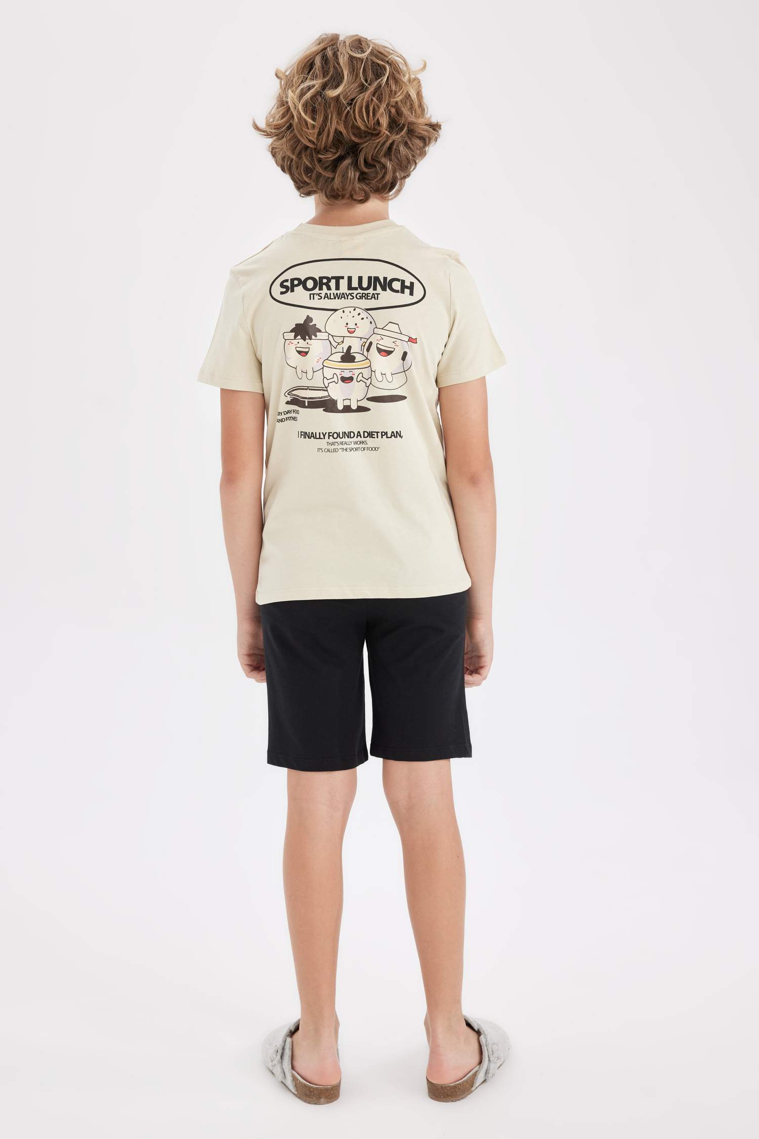 Erkek Çocuk Pijama Takımı Baskılı Kısa Kollu Üst Şort