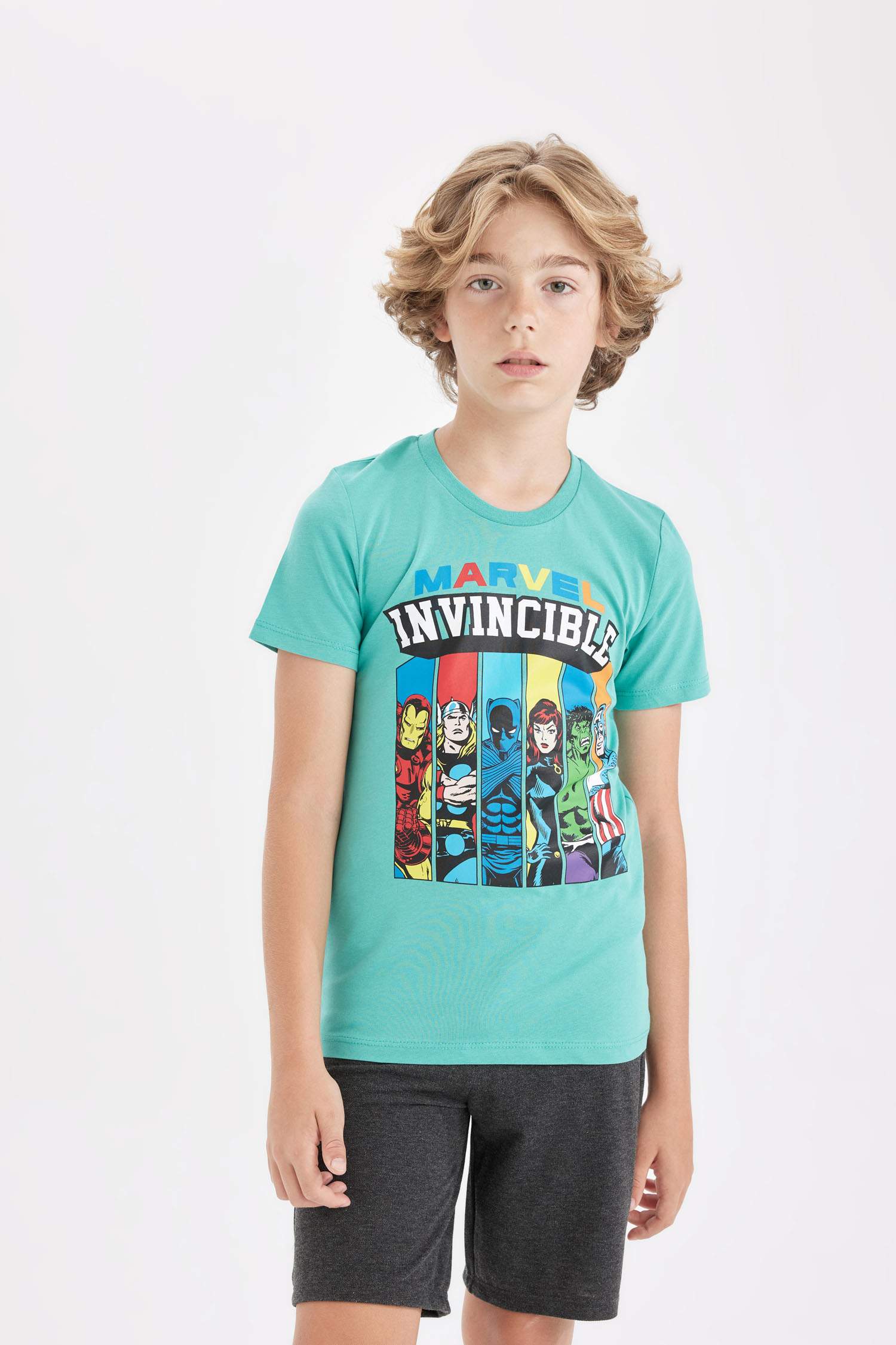 سيت بجامة قصة عادية من مارفل - قطعتين