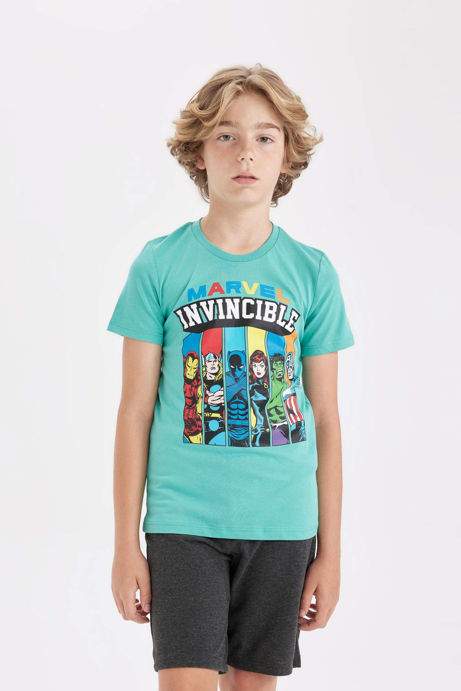 سيت بجامة قصة عادية من مارفل - قطعتين