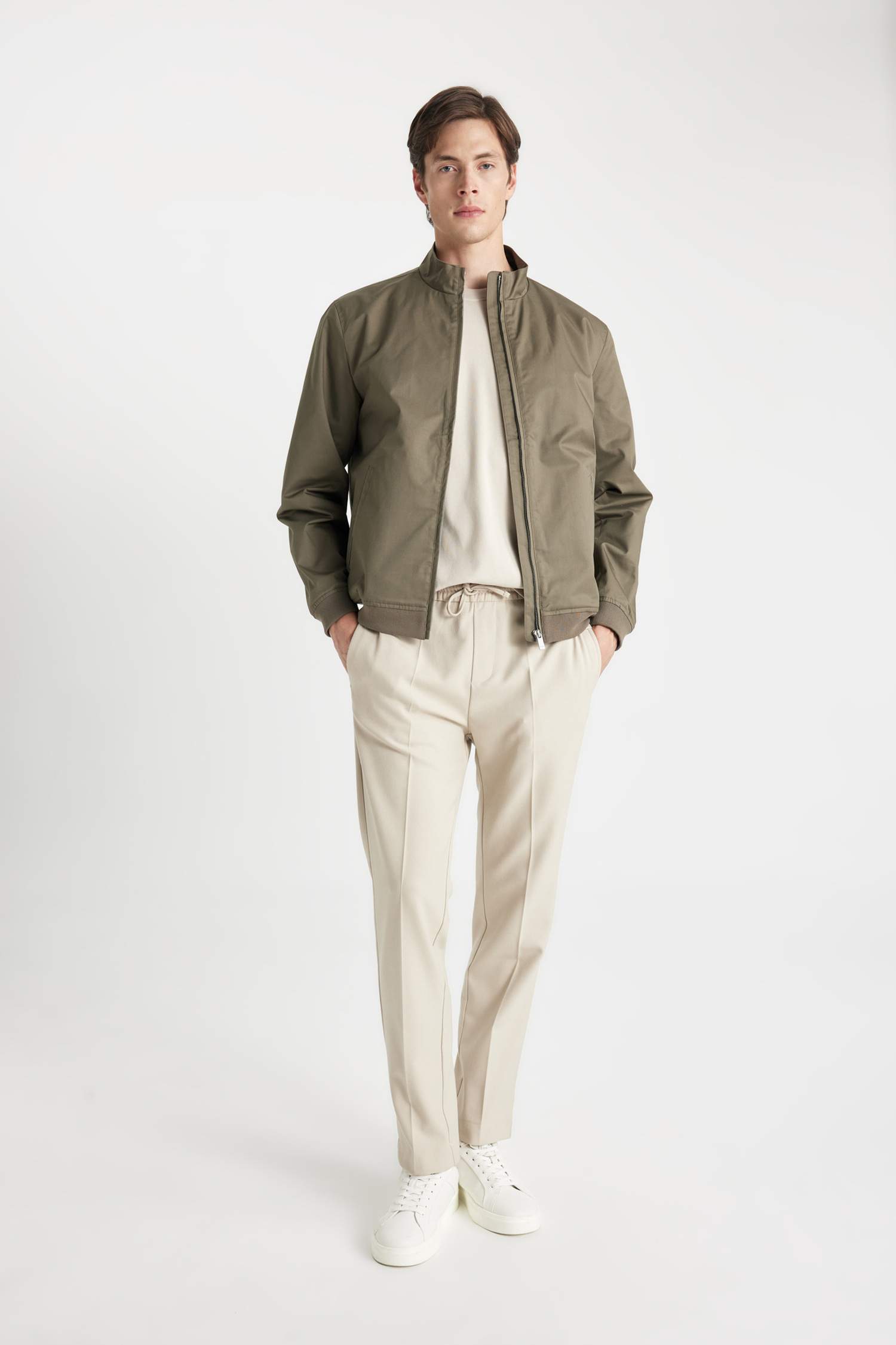 Slim Fit Windproof Stand Collar Light Thin Jacket