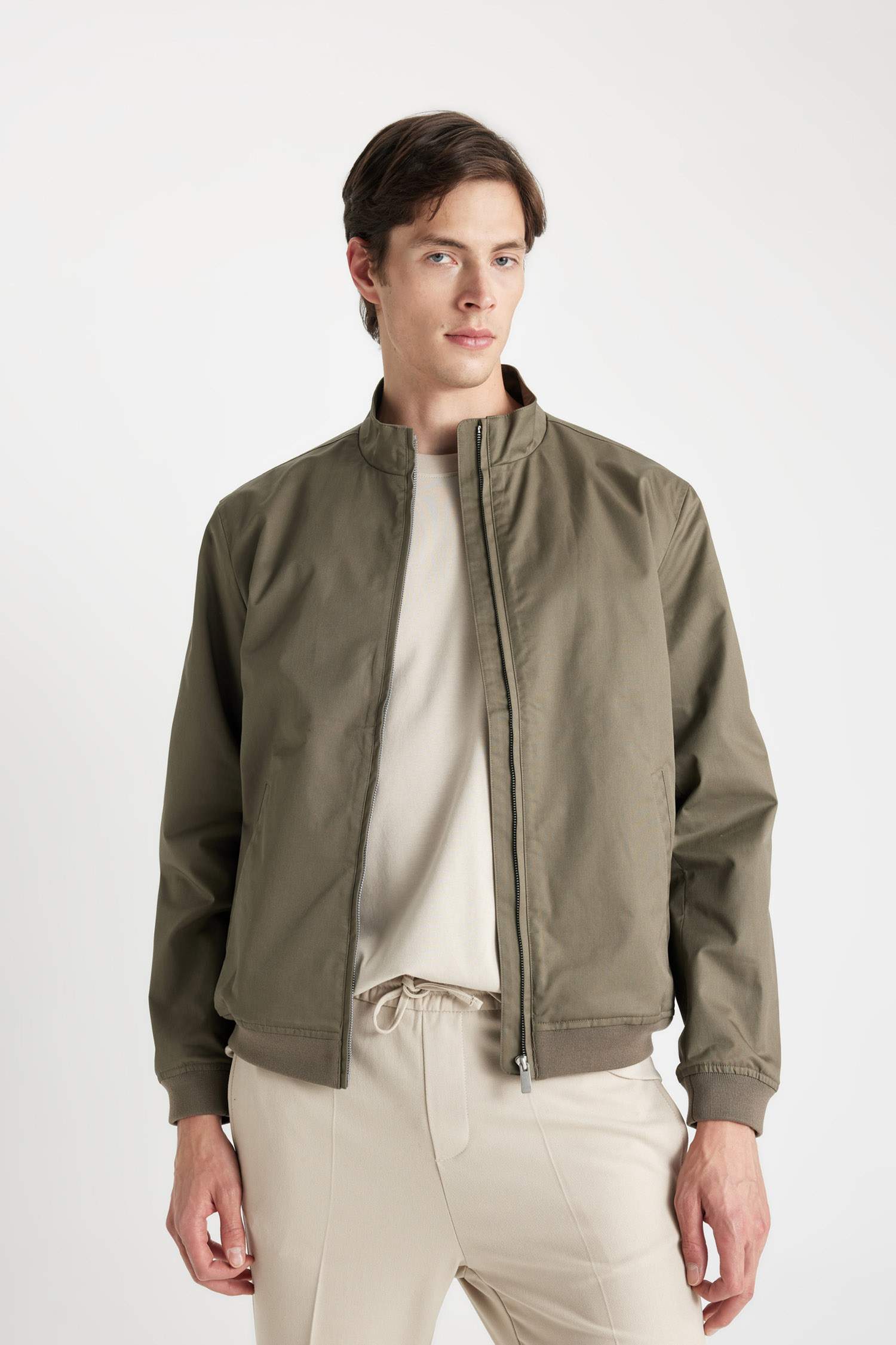 Slim Fit Windproof Stand Collar Light Thin Jacket