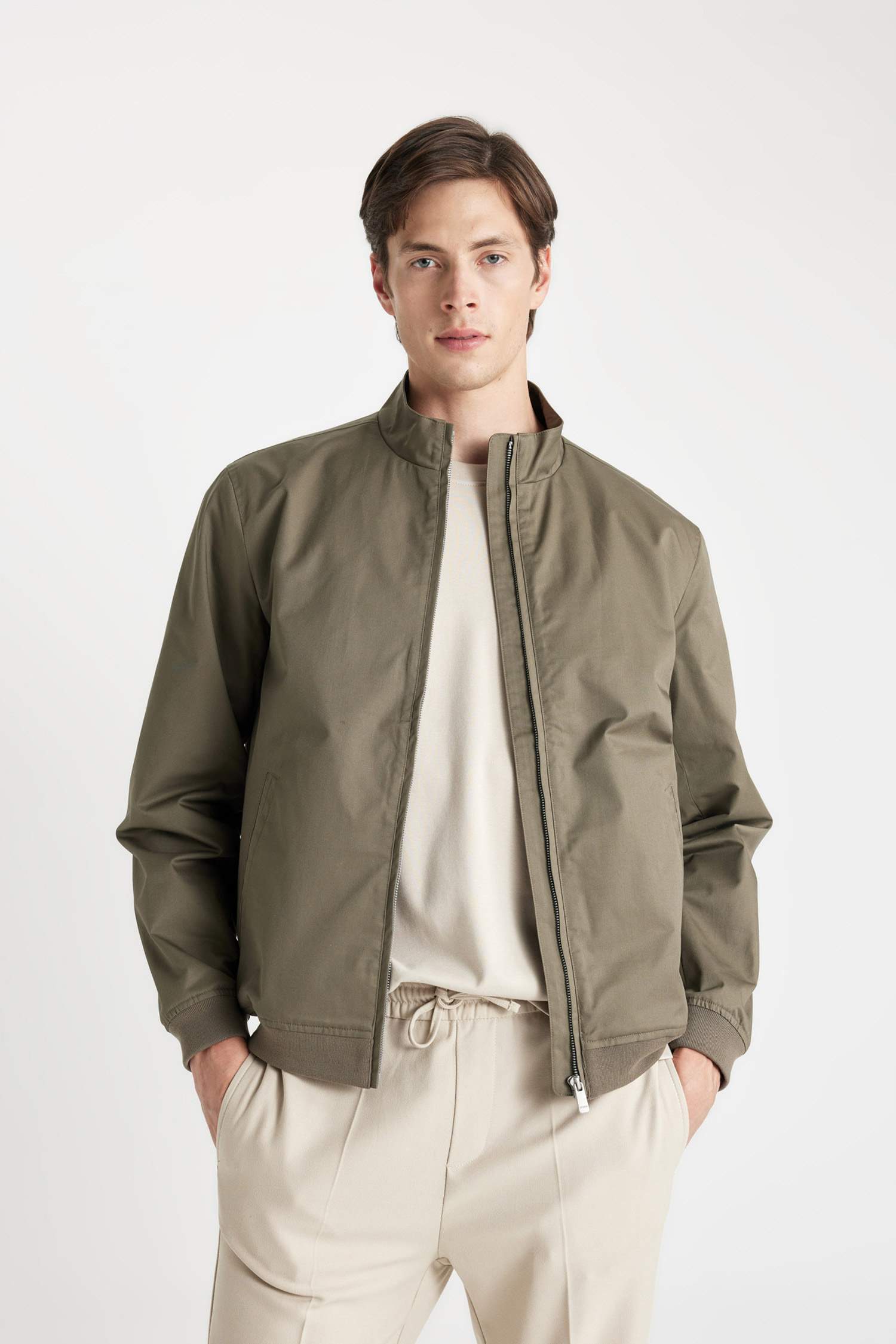 Slim Fit Windproof Stand Collar Light Thin Jacket