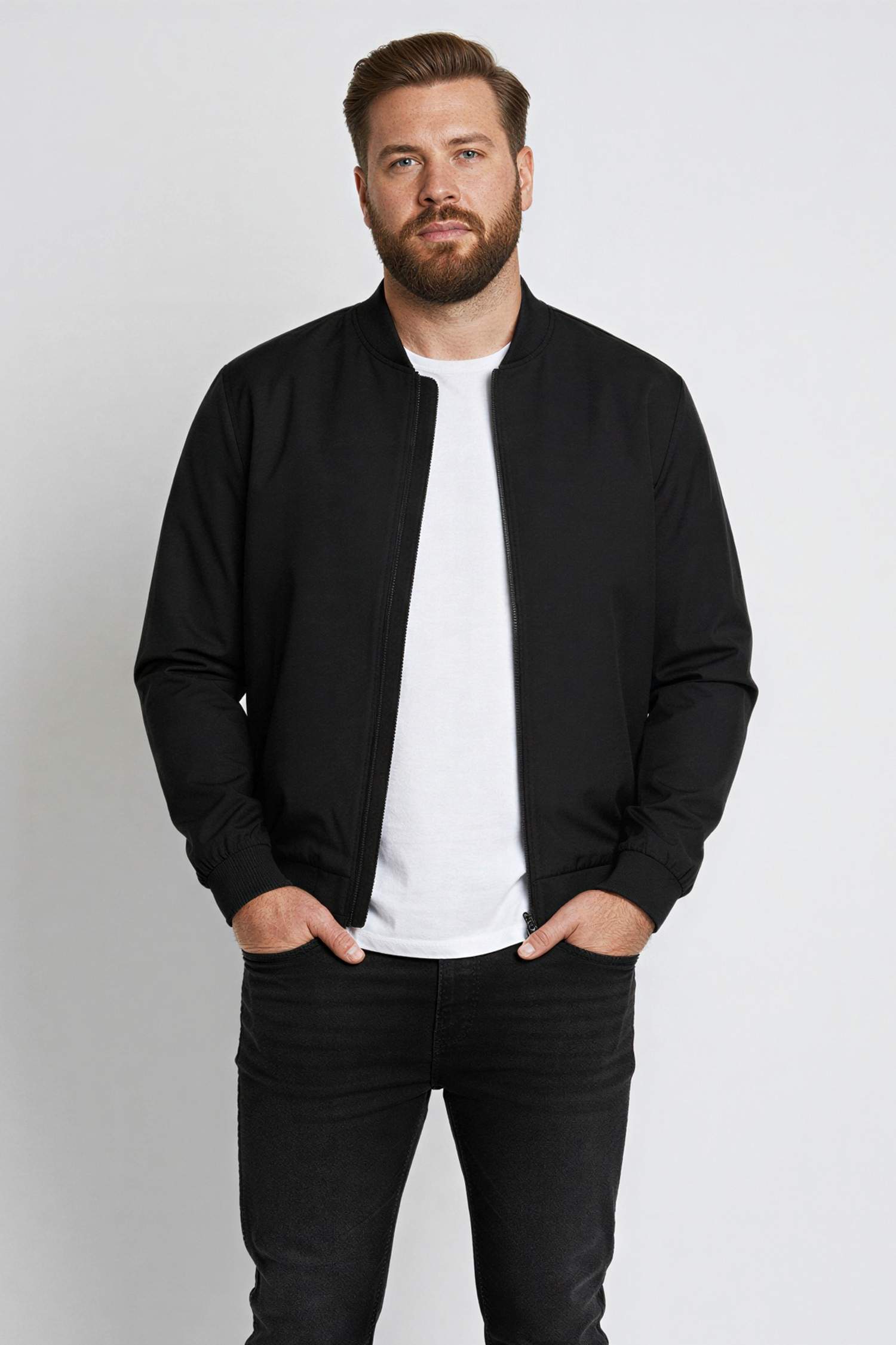 Slim Fit Dar Kesim Dik Yaka Astarlı Fermuarlı Cepli Mevsimlik Baharlık Mont