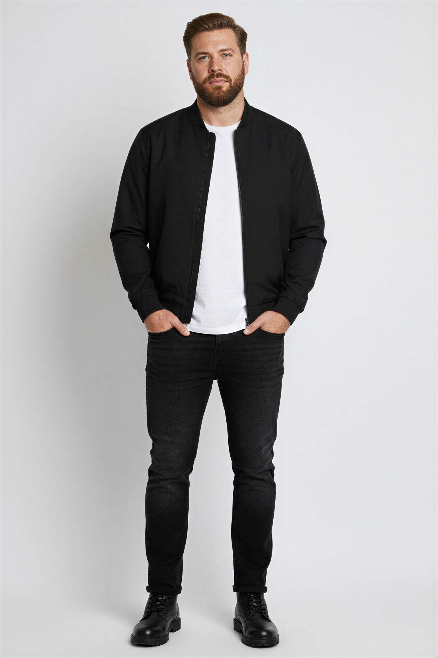 Slim Fit Dar Kesim Dik Yaka Astarlı Fermuarlı Cepli Mevsimlik Baharlık Mont