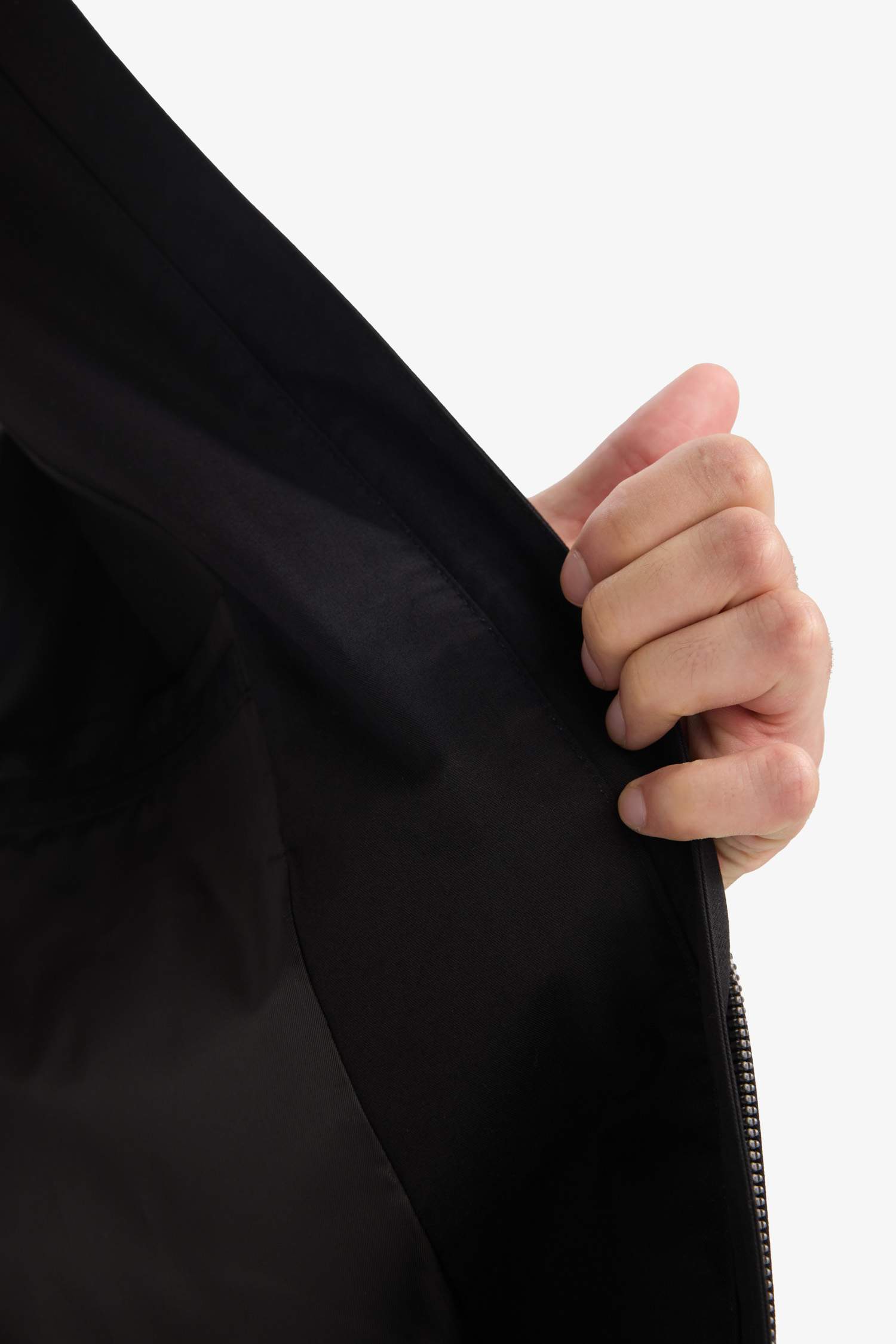 Slim Fit Dar Kesim Dik Yaka Astarlı Fermuarlı Cepli Mevsimlik Baharlık Mont