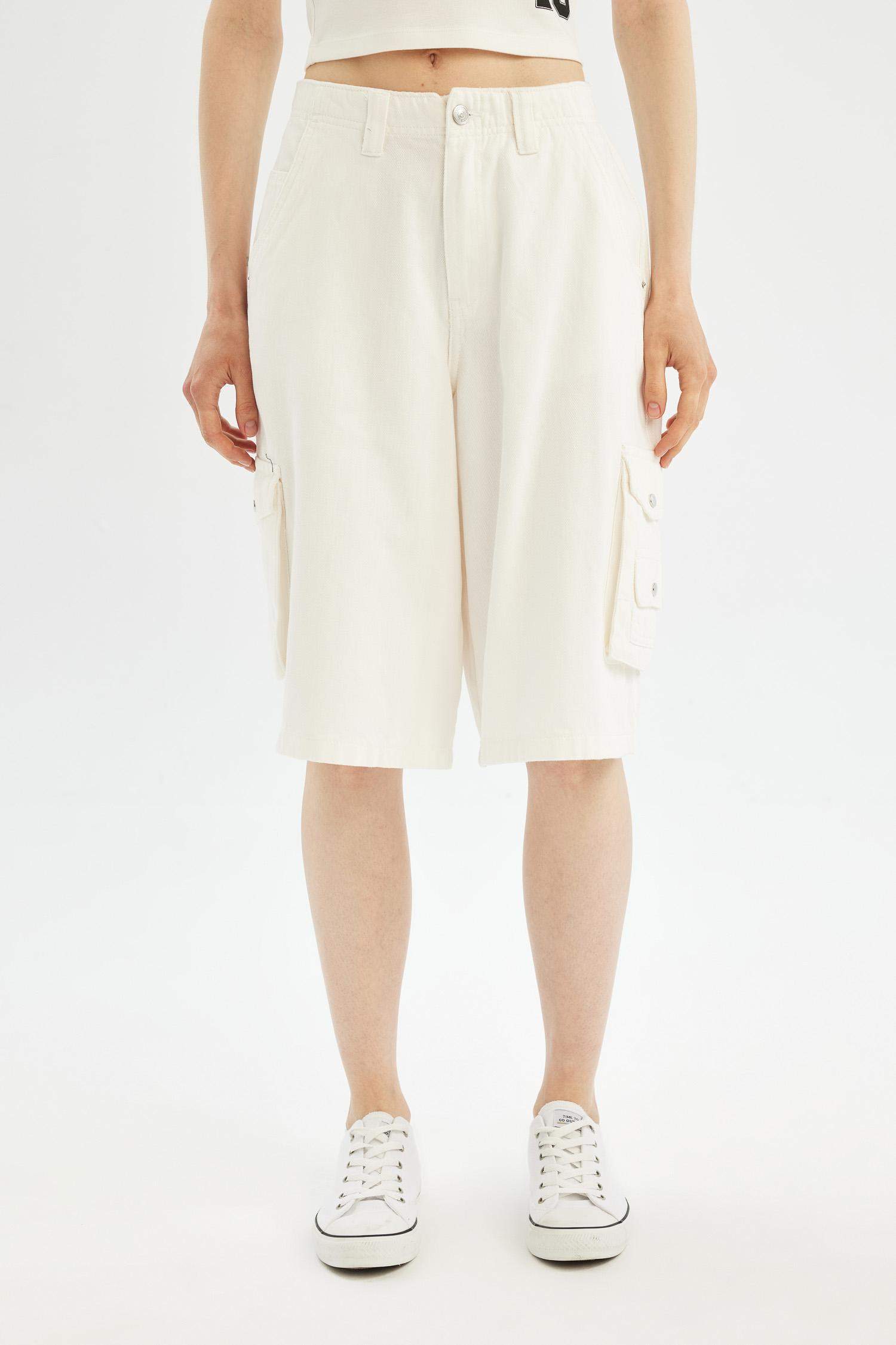 شورت برمودا جبردين بخصر عالي