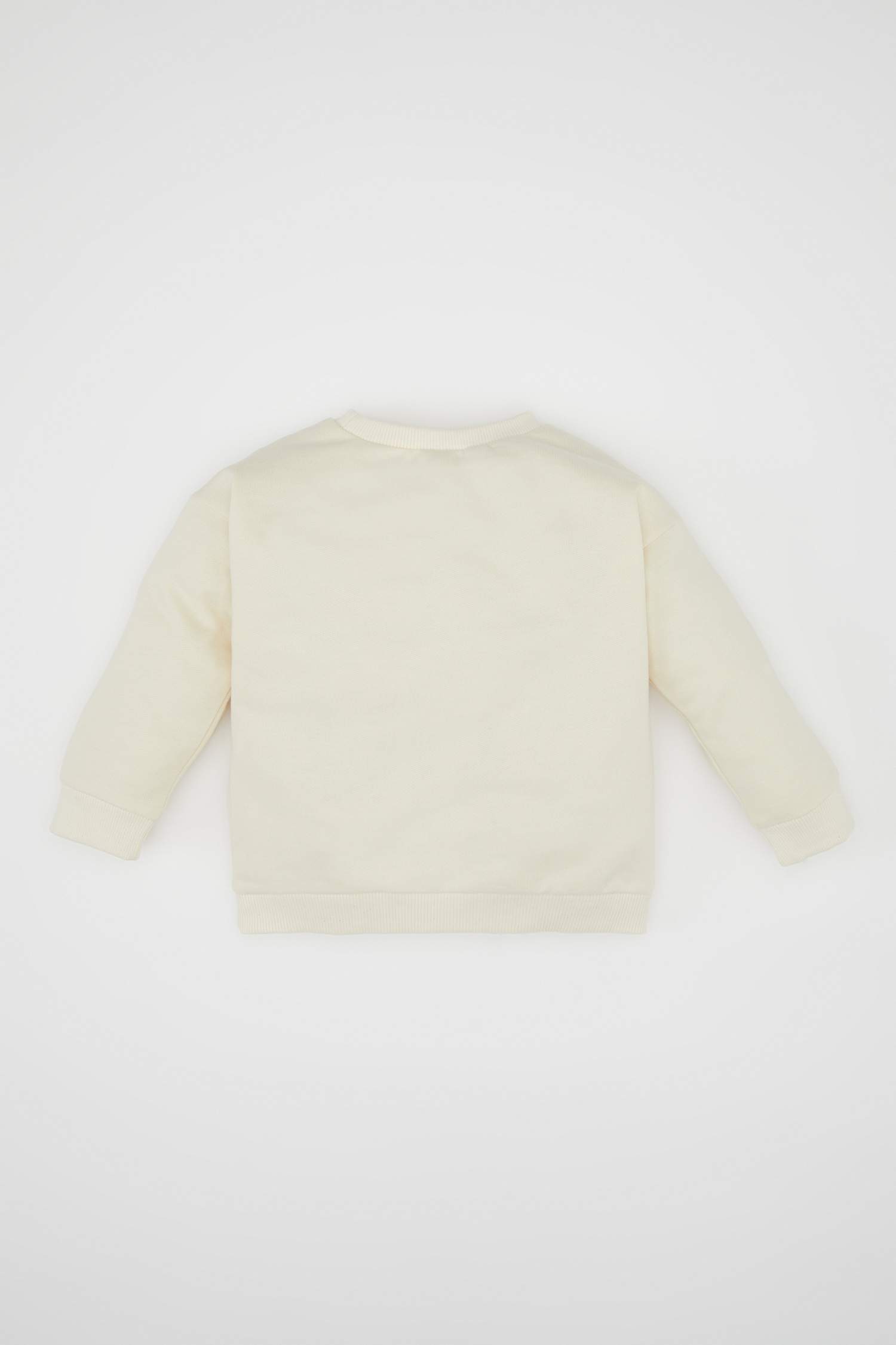 Erkek Bebek Bisiklet Yaka Dinozor Baskılı Sweatshirt