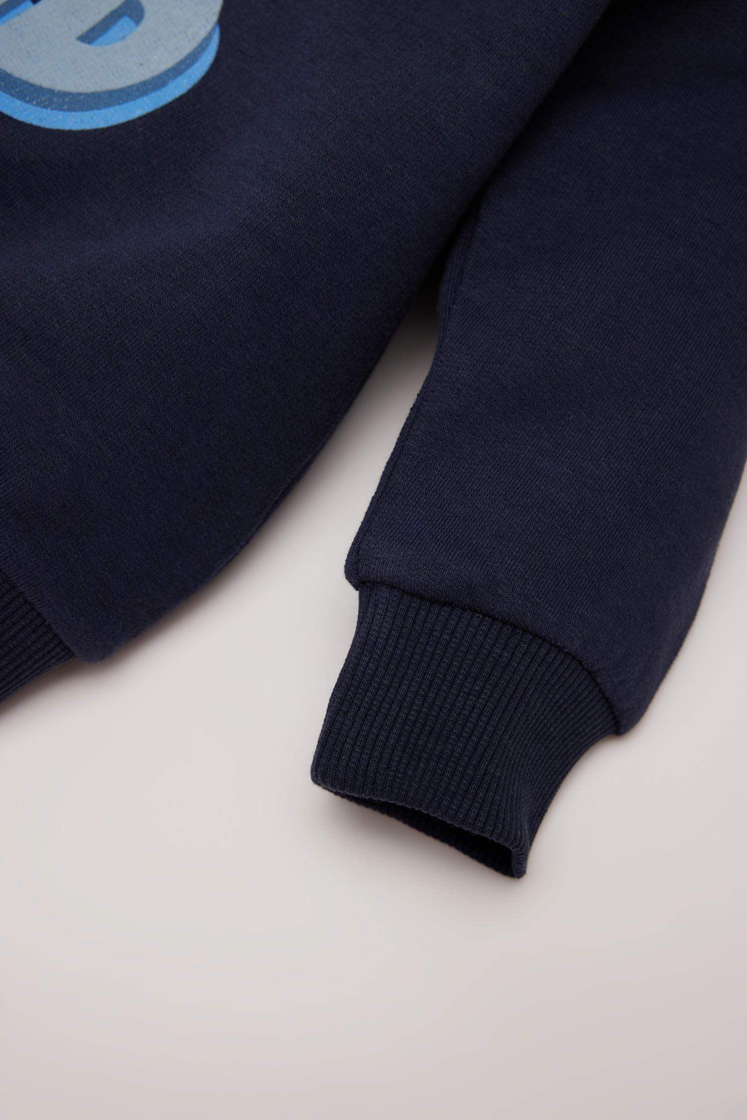 Regular Fit Slogan Crew Neck Sweatshirt