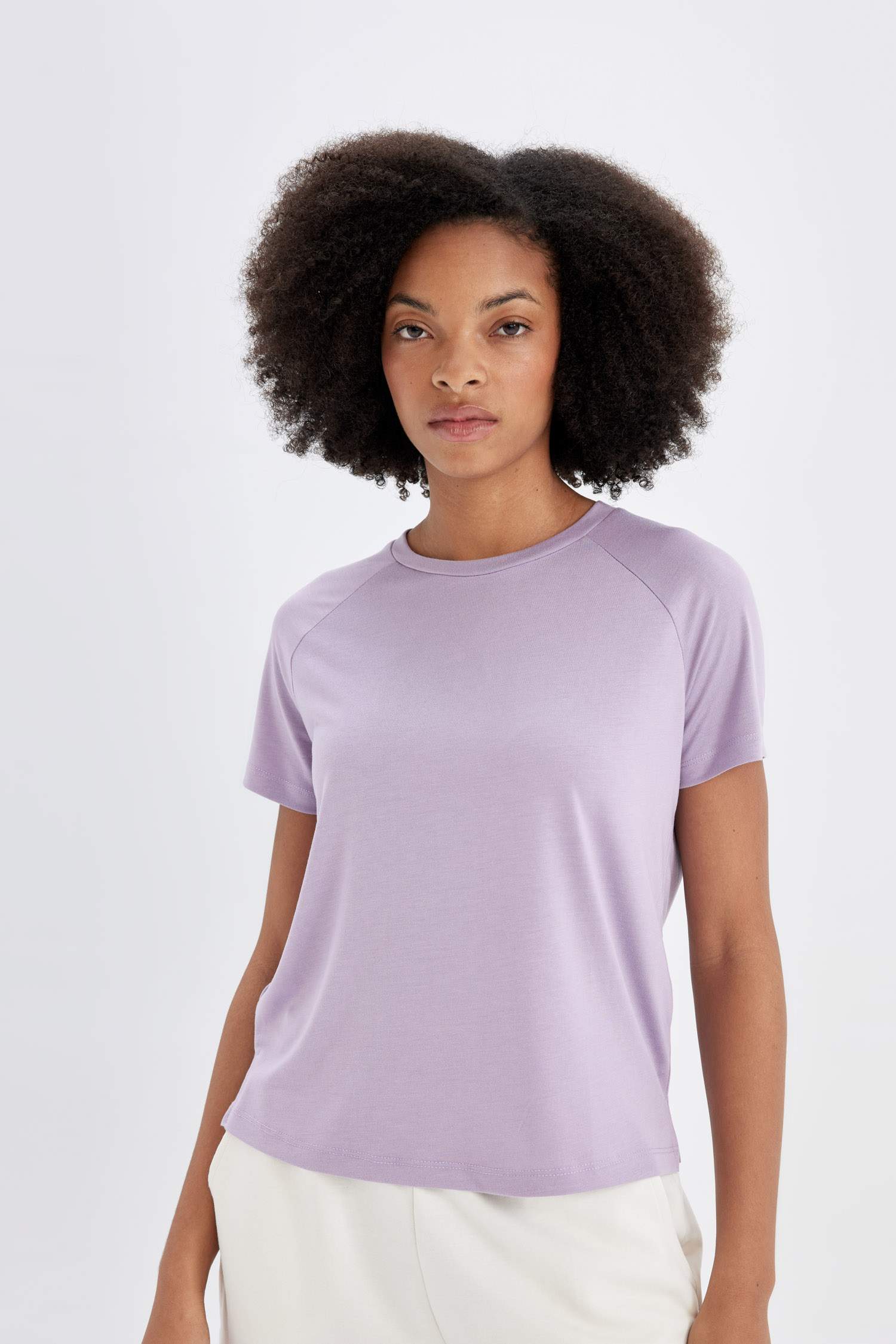 Crew Neck Sports Crop T-Shirt