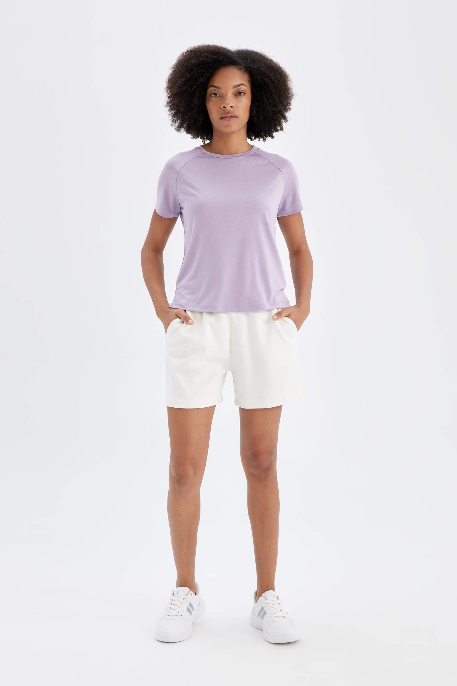 Crew Neck Sports Crop T-Shirt