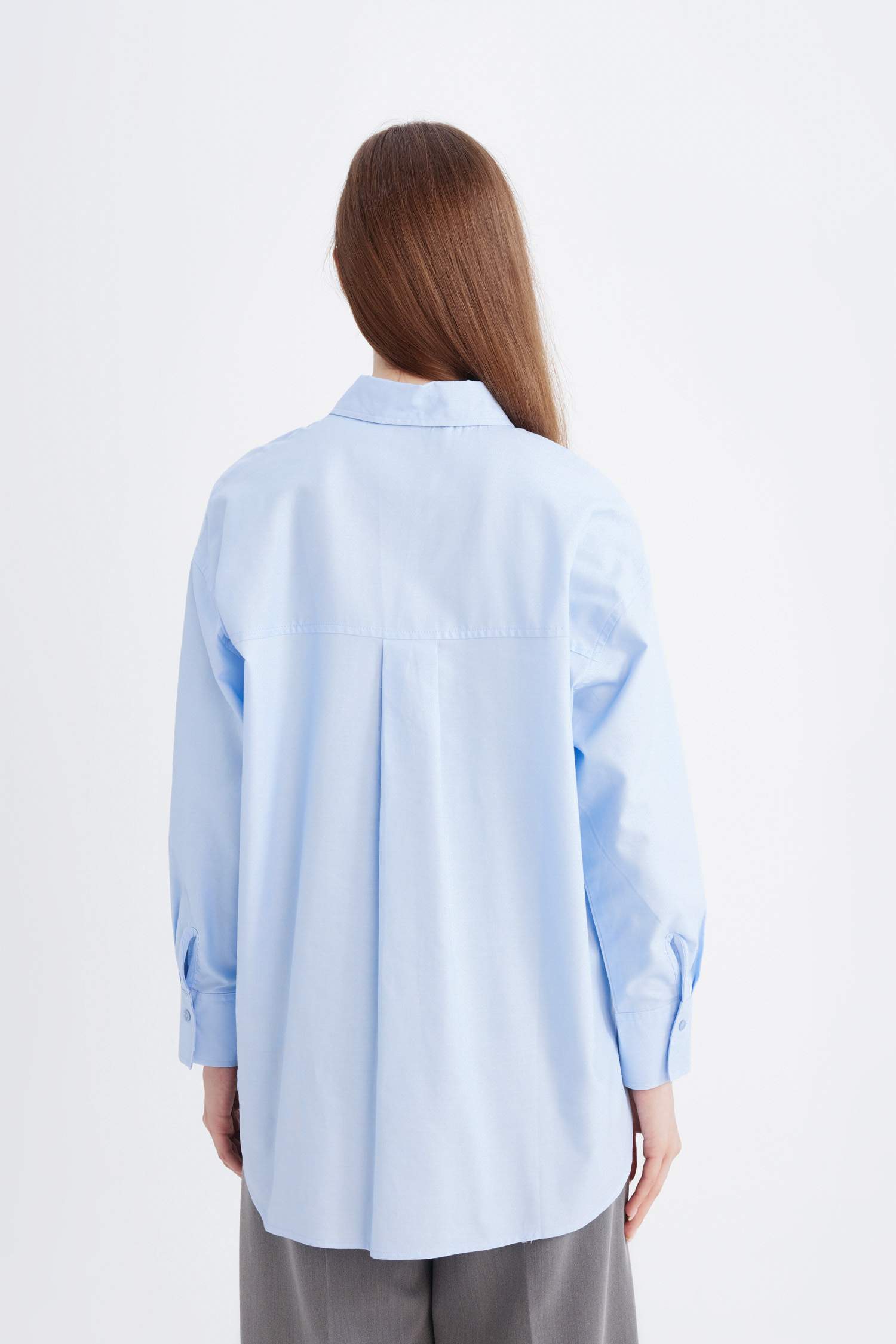 Relax Fit Oxford Uzun Kollu Gömlek Tunik