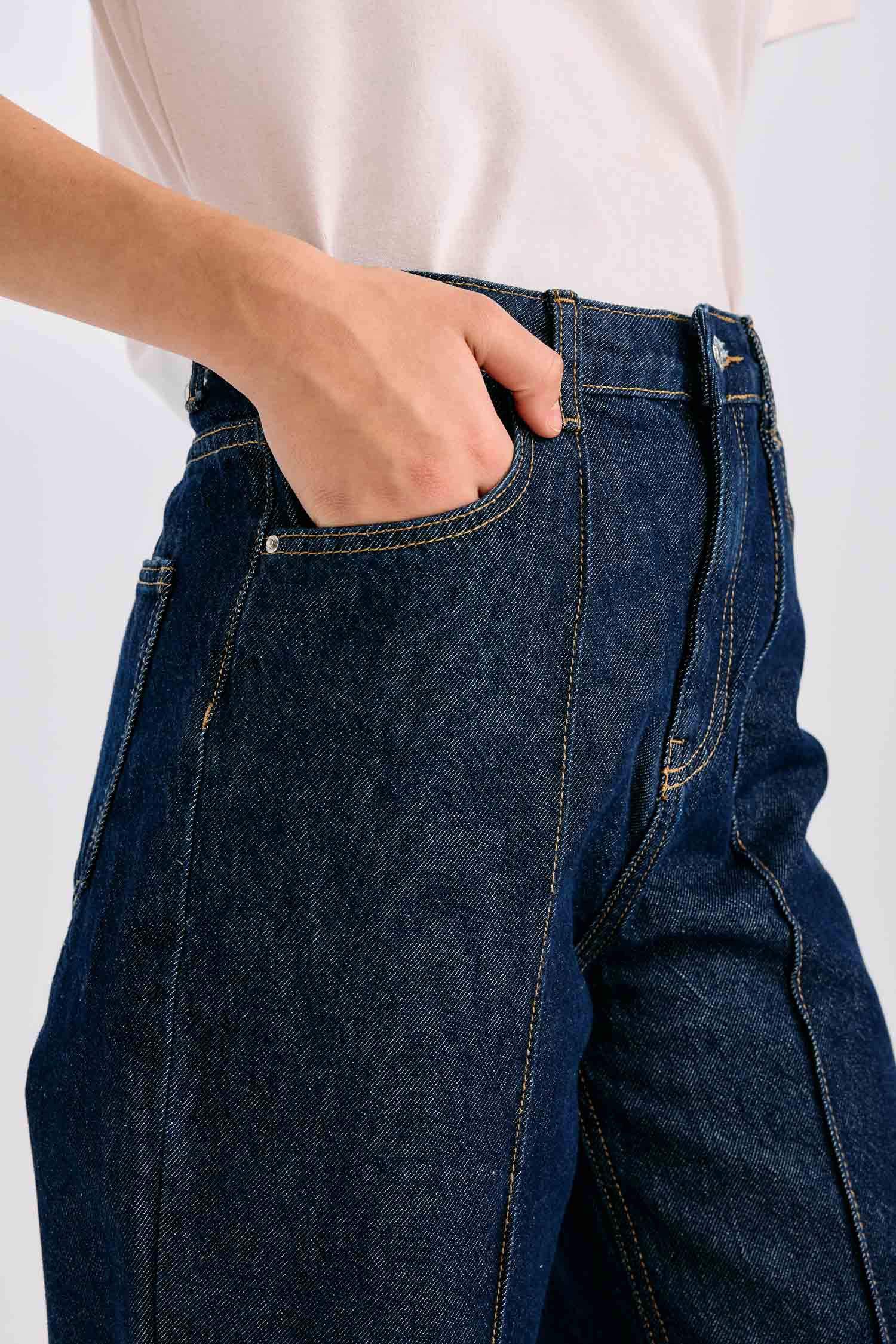 90's Wide Leg Yüksek Bel Geniş Paça Uzun Jean Pantolon