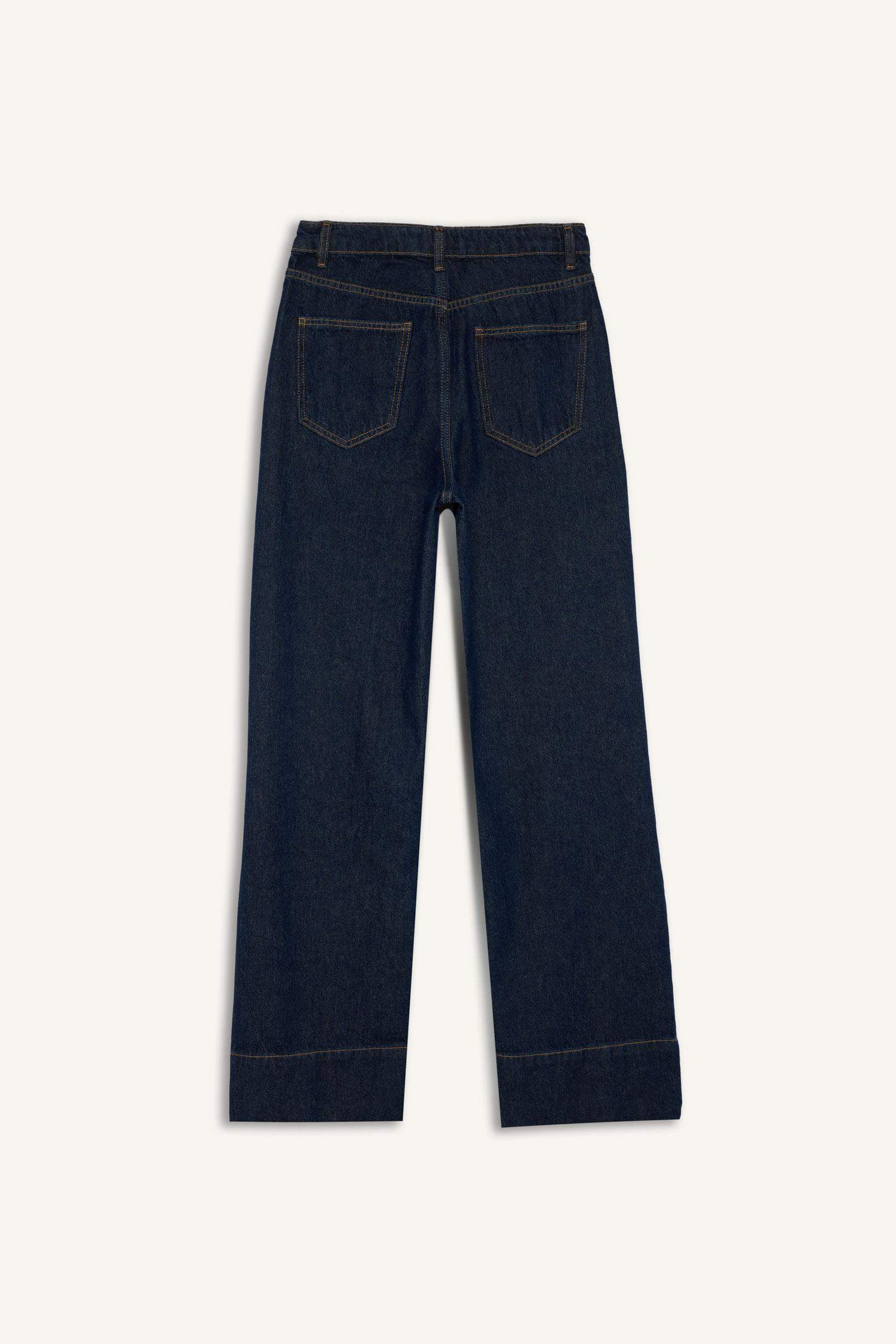 90's Wide Leg Yüksek Bel Geniş Paça Uzun Jean Pantolon