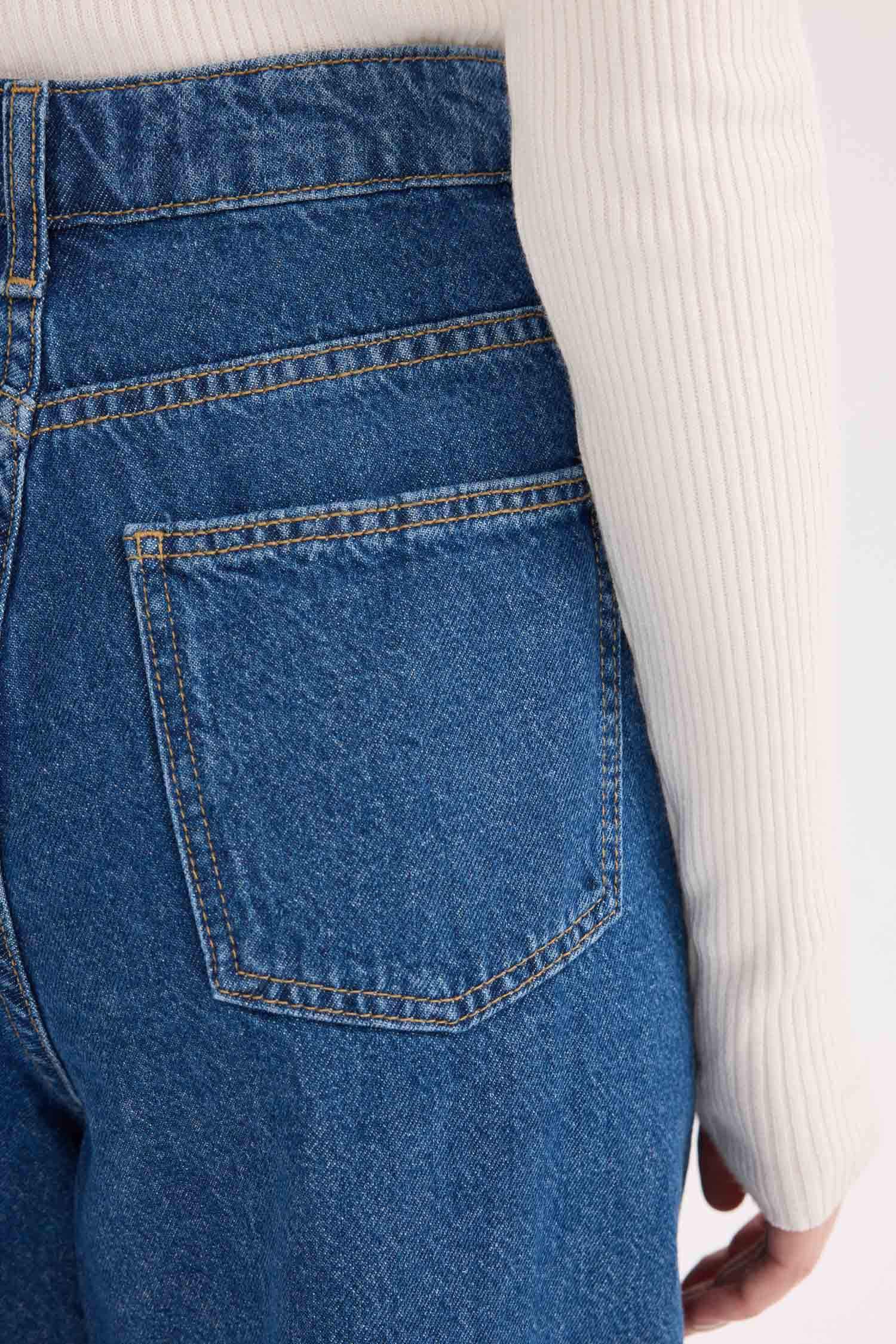 90's Wide Leg Yüksek Bel Geniş Paça Uzun Jean Pantolon