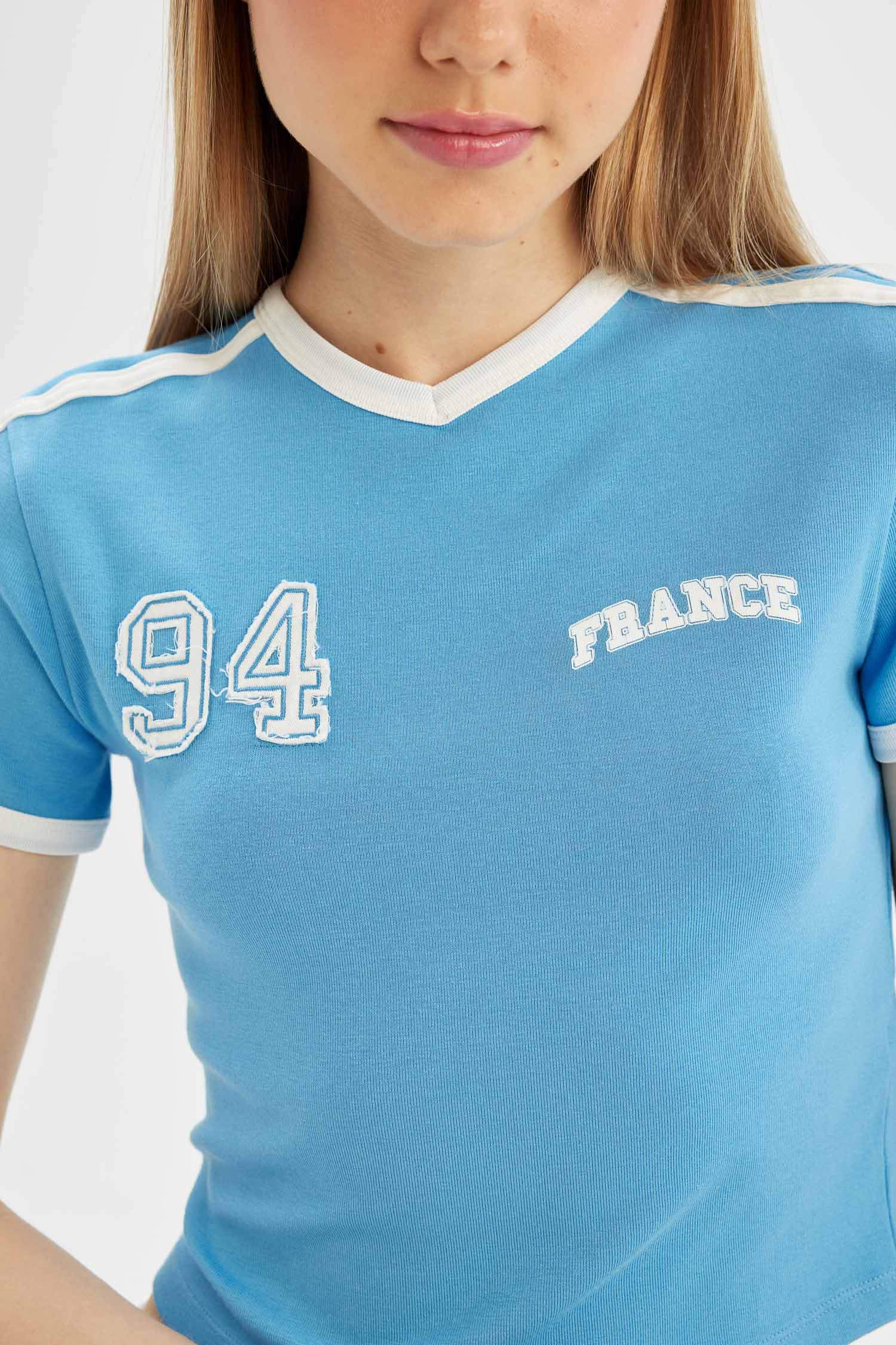 Fitted Modal Kısa Kollu Tişört