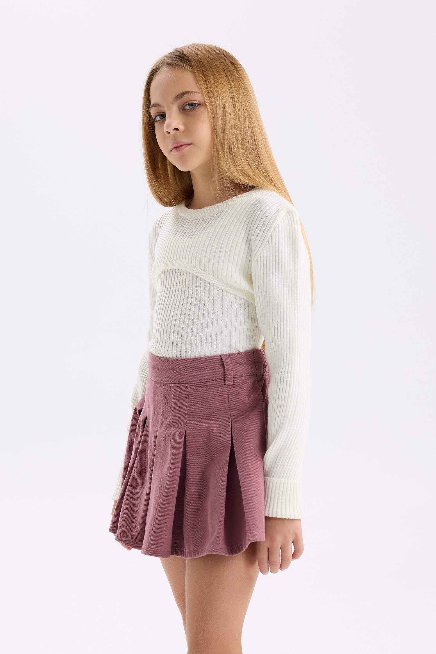 Girl 2 piece Slim Fit Crew Neck Pullover