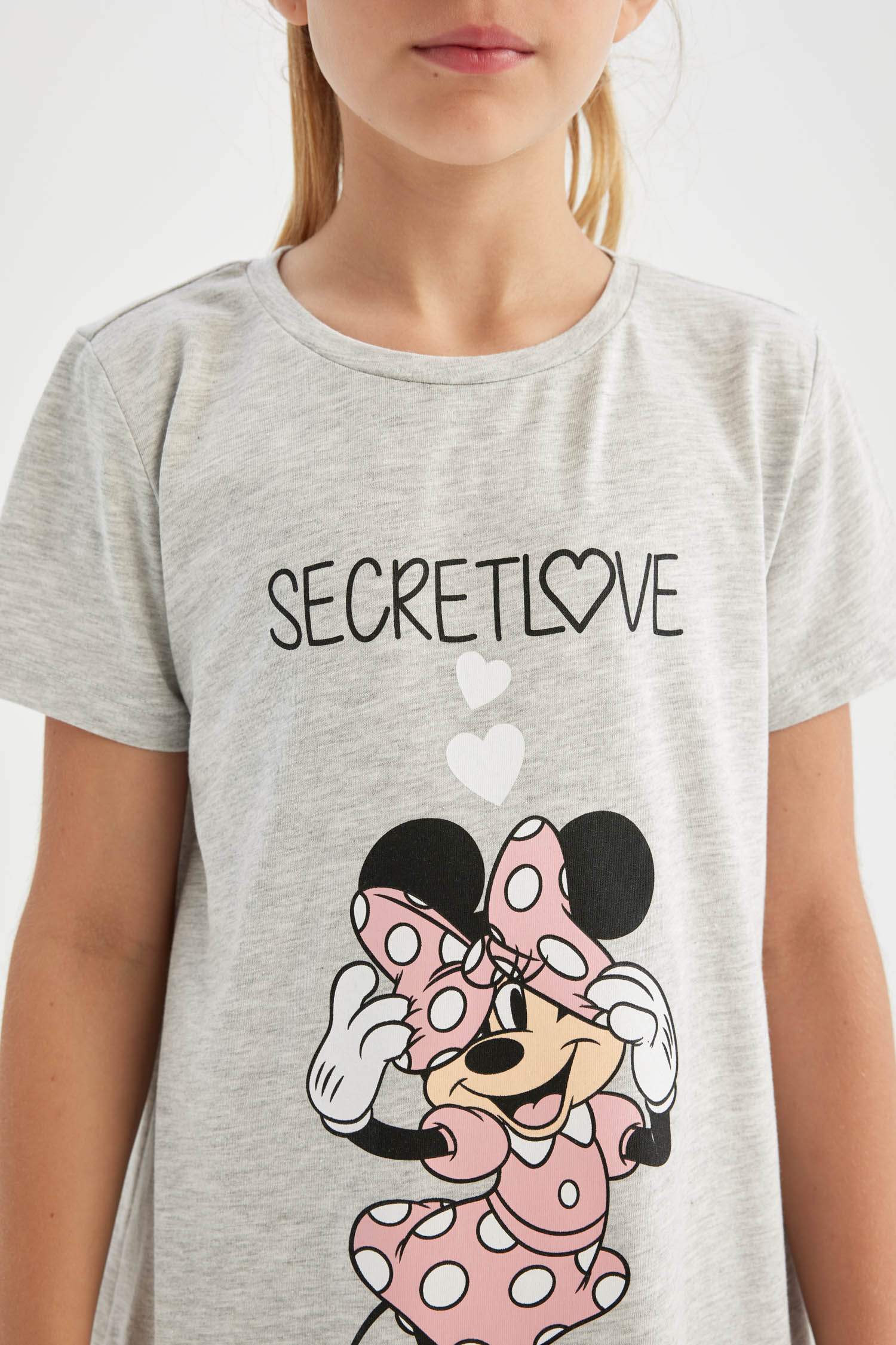 Kız Çocuk Disney Mickey & Minnie Kısa Kollu Elbise