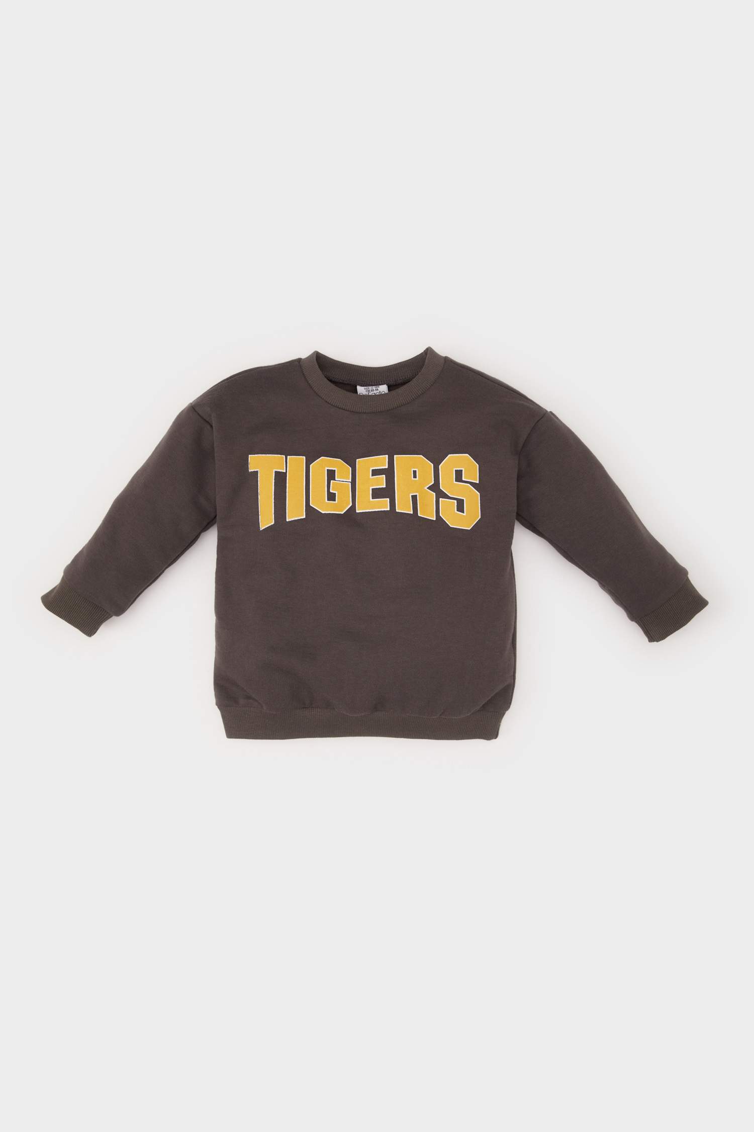 سويت شيرت بيبي اولادي بطبعة شعار قصة عادية وبطانة ناعمة