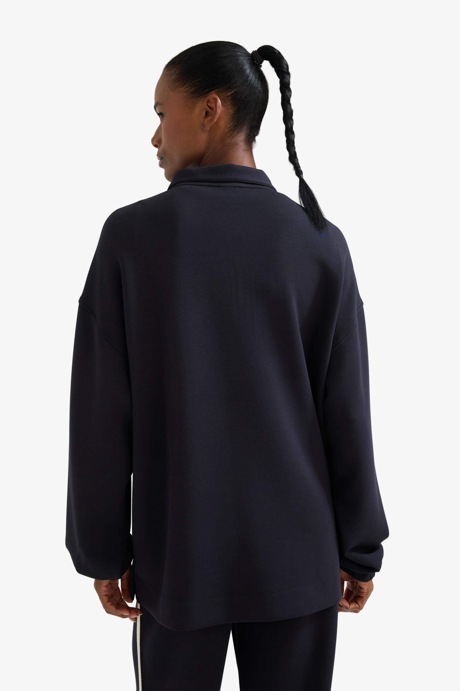 DeFactoFit Long Fit Dik Yaka Fermuarlı Modal Sweatshirt