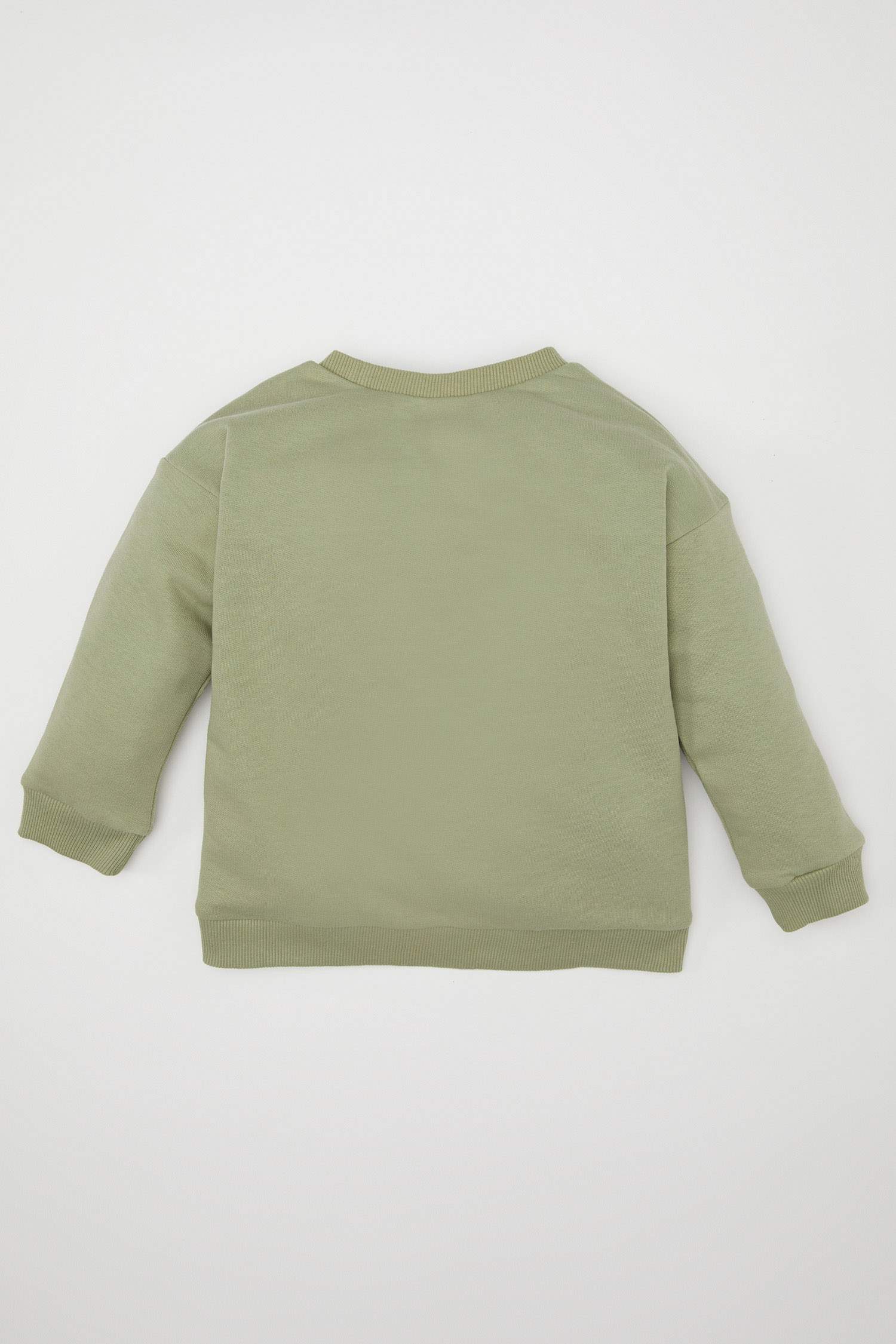 Erkek Bebek Bisiklet Yaka Baskılı Sweatshirt