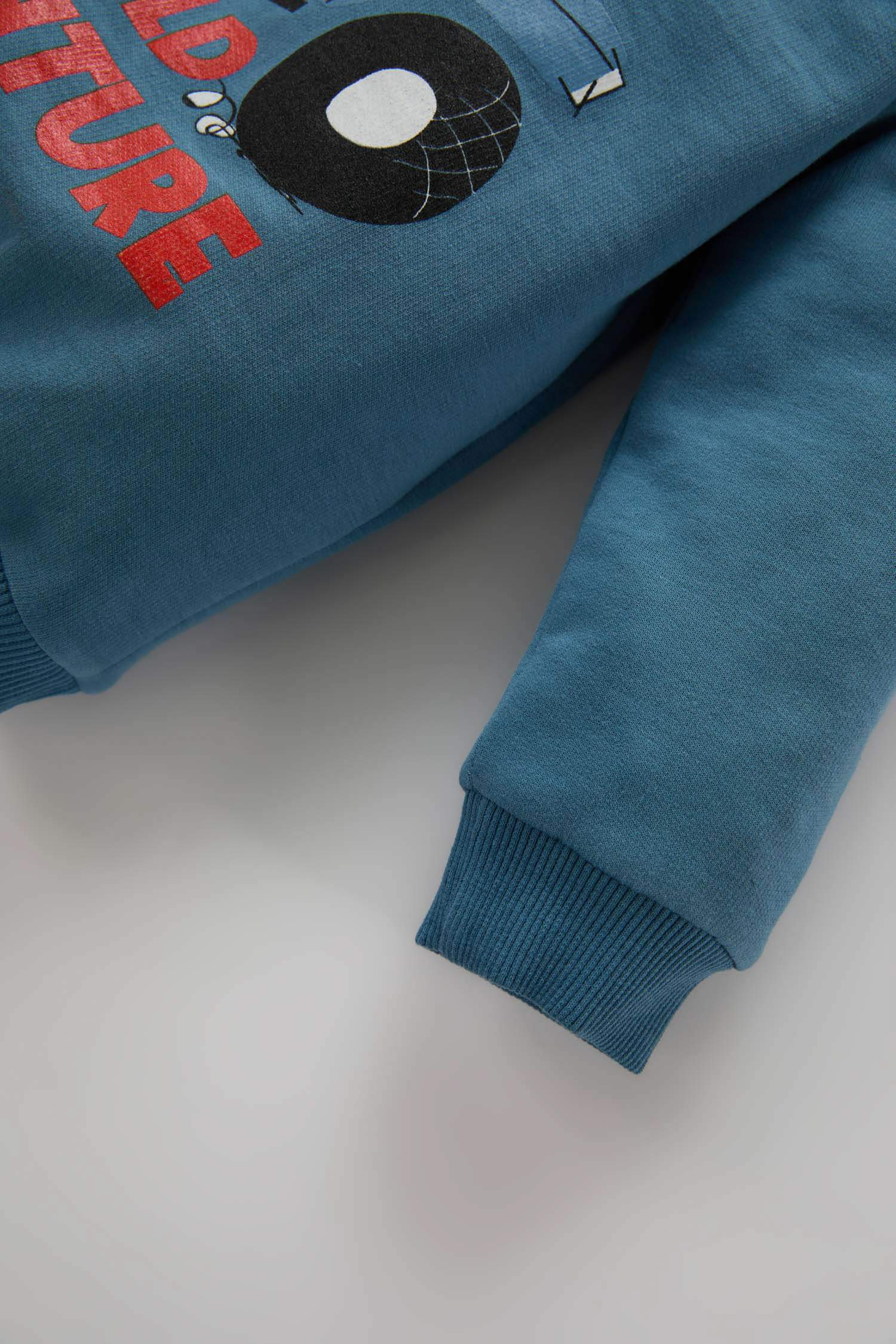 سويت شيرت بيبي اولادي قصة عادية ببطانة ناعمة نيلي