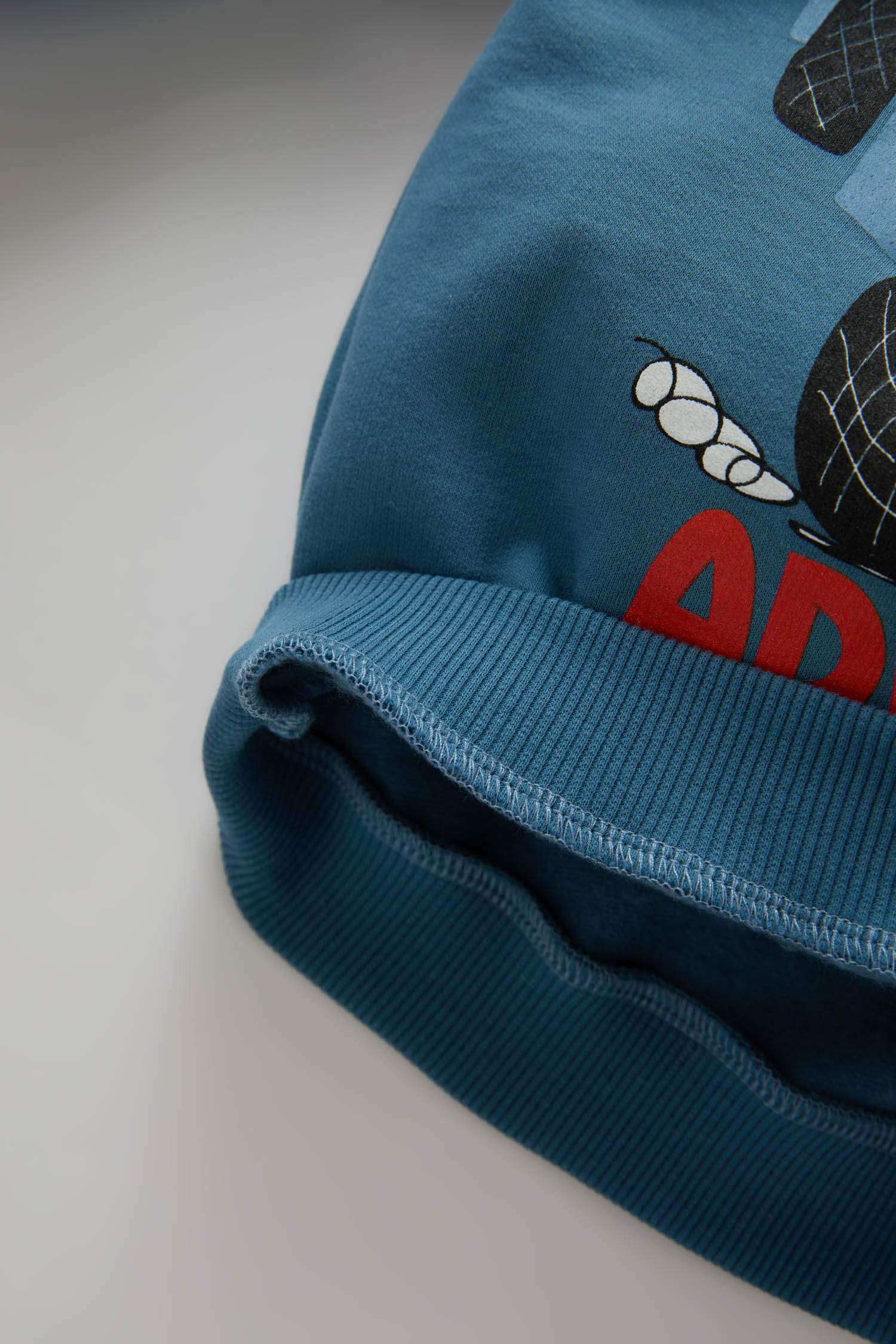 سويت شيرت بيبي اولادي قصة عادية ببطانة ناعمة نيلي