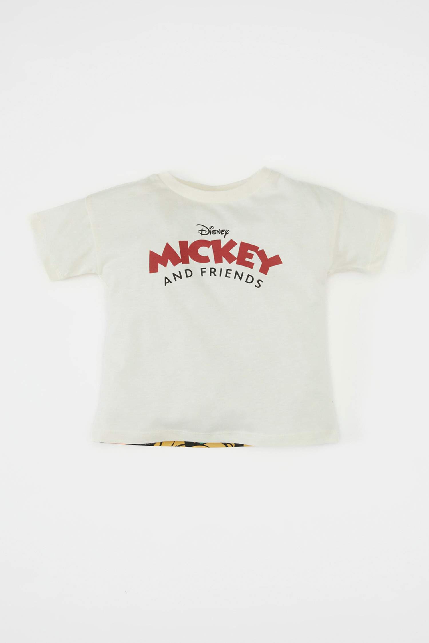 Erkek Bebek Disney Mickey & Minnie Bisiklet Yaka Kısa Kollu Tişört