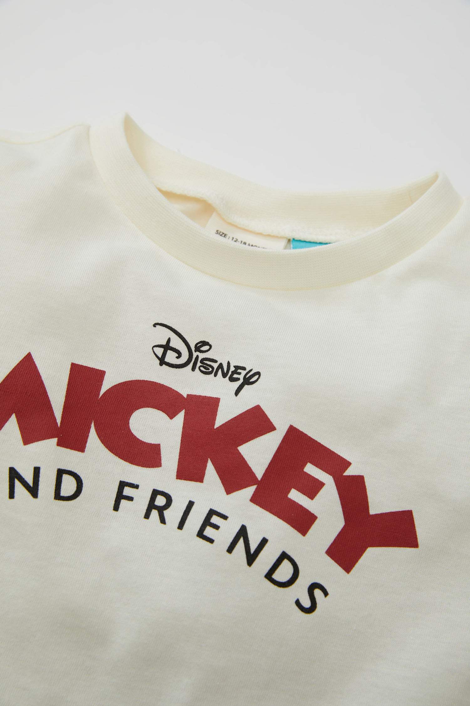 Erkek Bebek Disney Mickey & Minnie Bisiklet Yaka Kısa Kollu Tişört