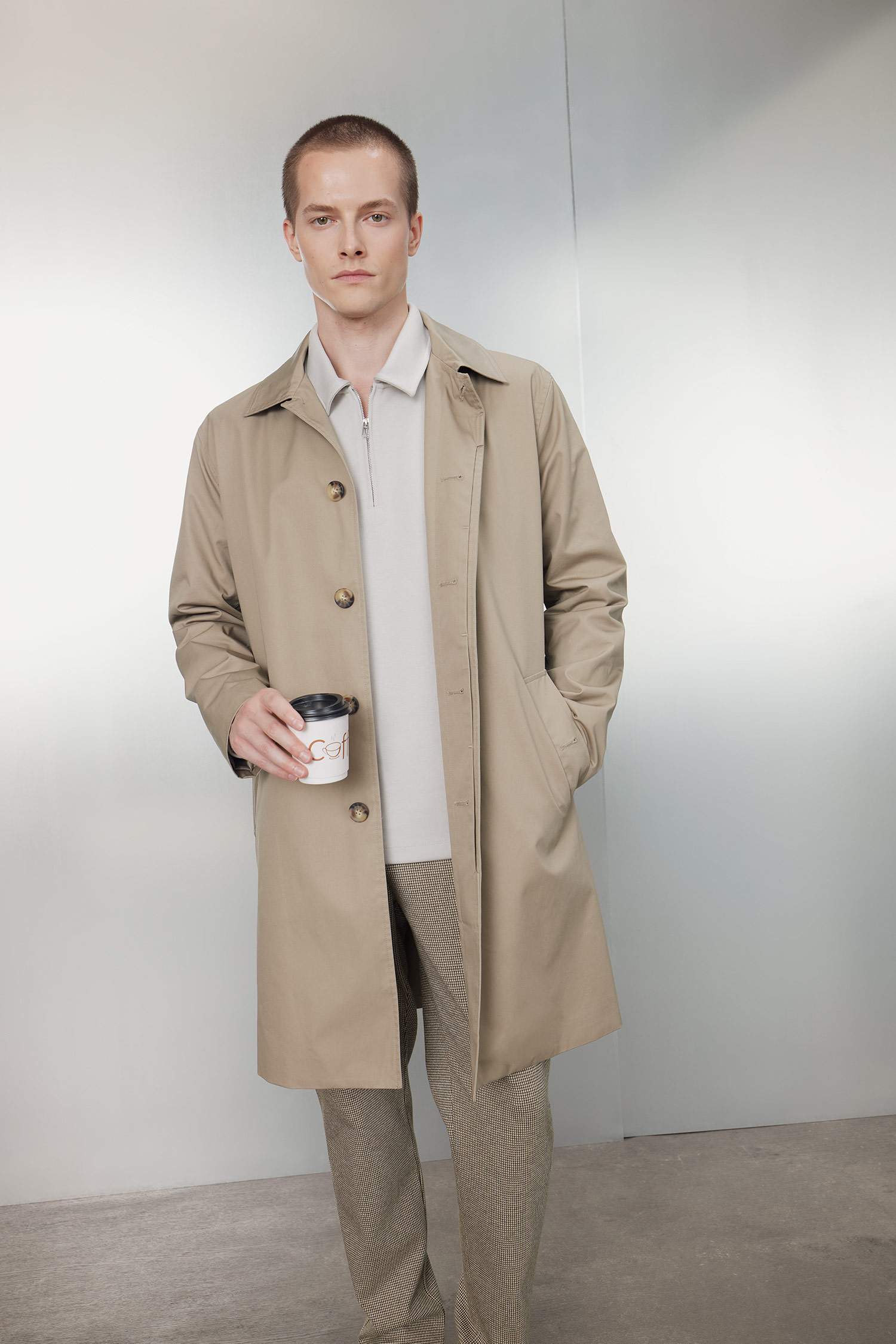 Regular Fit Cotton Coat