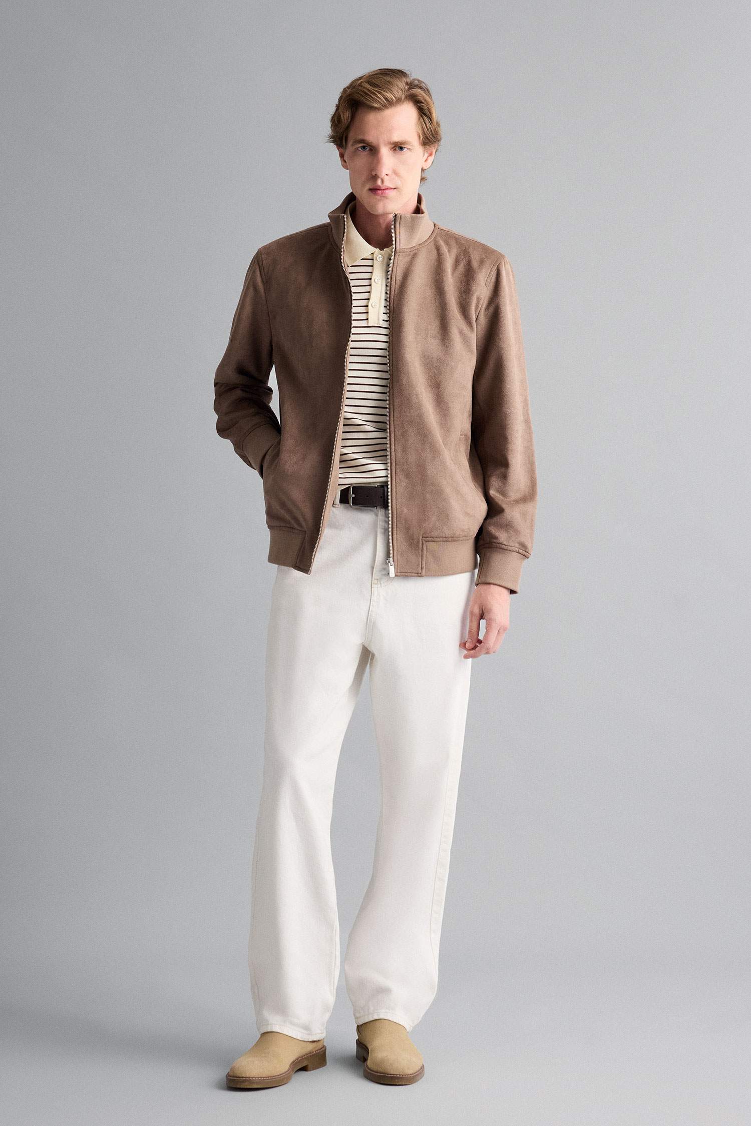 جاكيت شمواه بني سليم فيت بياقة عالية