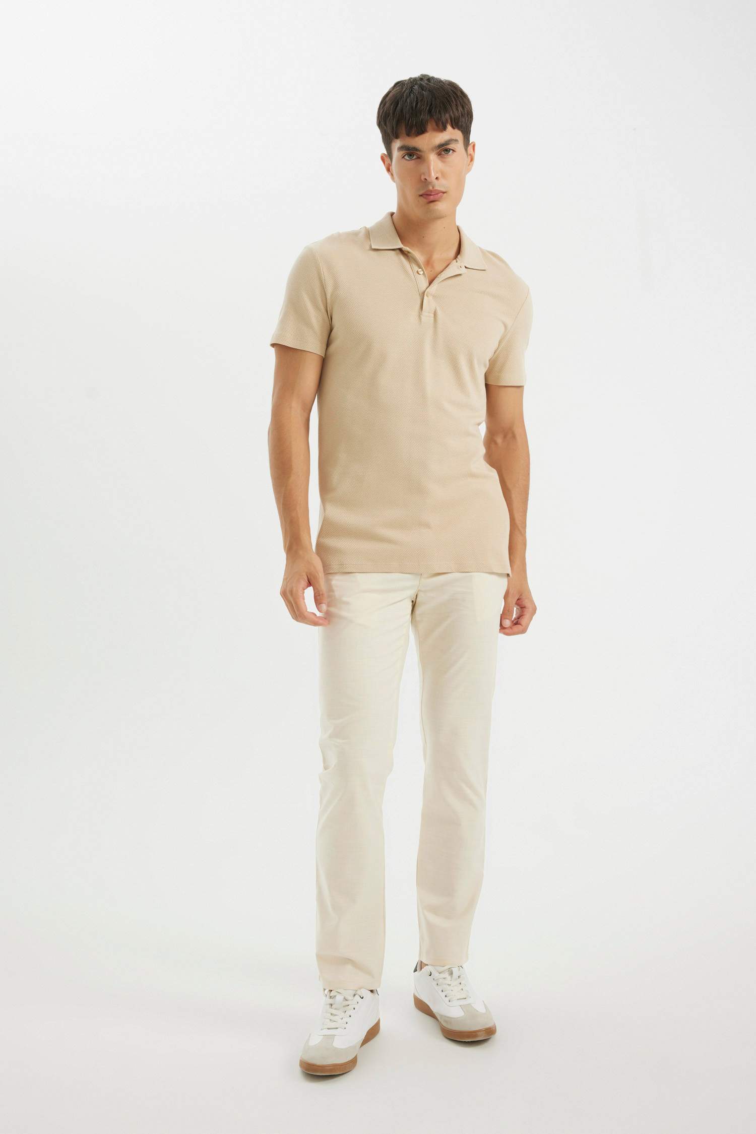 %100 Pamuk Regular Fit Normal Kesim Yazlık Düz Paça Chino Kanvas Pantolon