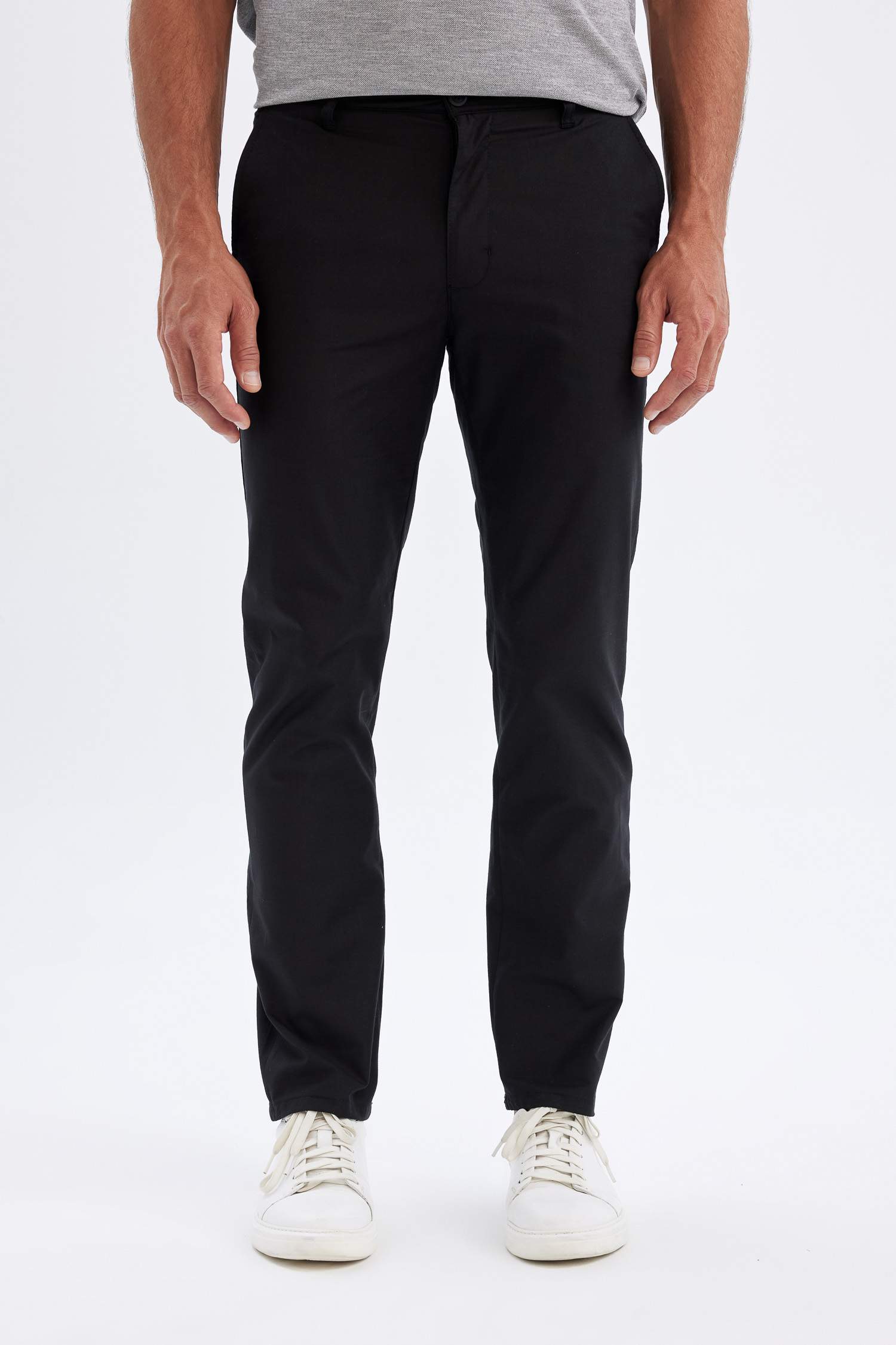 Regular Fit Normal Kesim Yazlık Düz Paça Chino Kanvas Pantolon