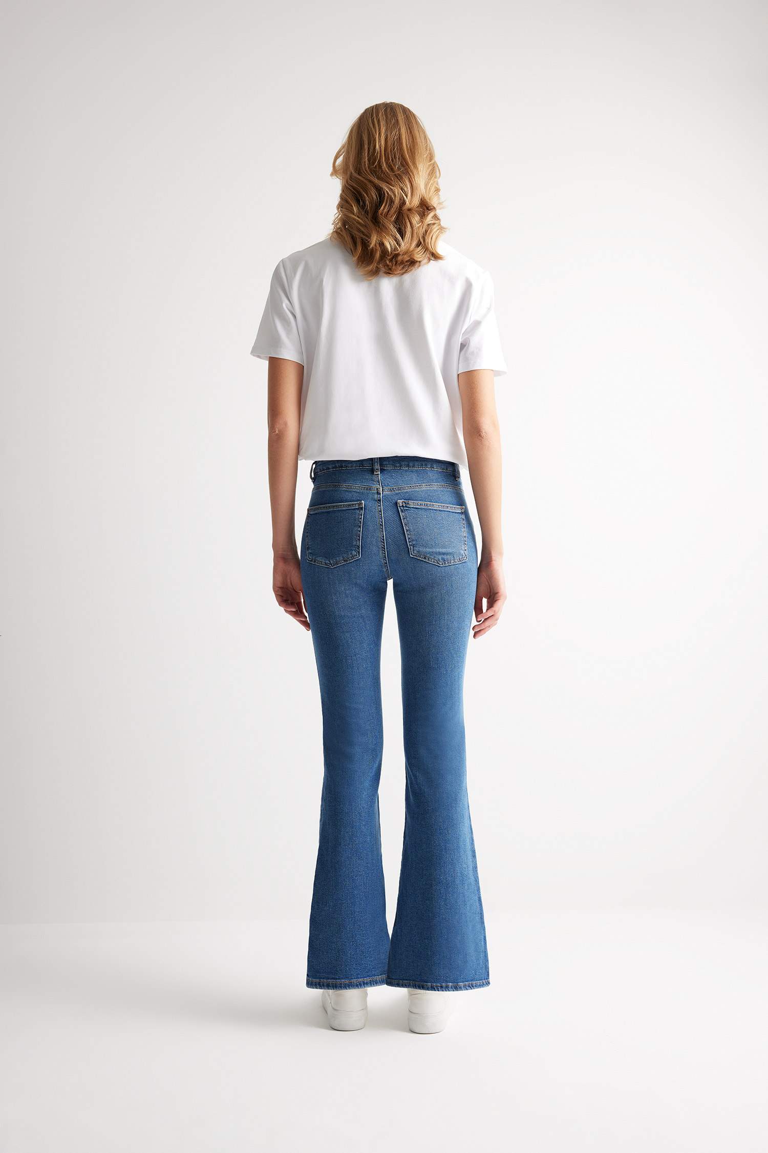 Mia Normal Bel Uzun İspanyol Paça Jean Pantolon