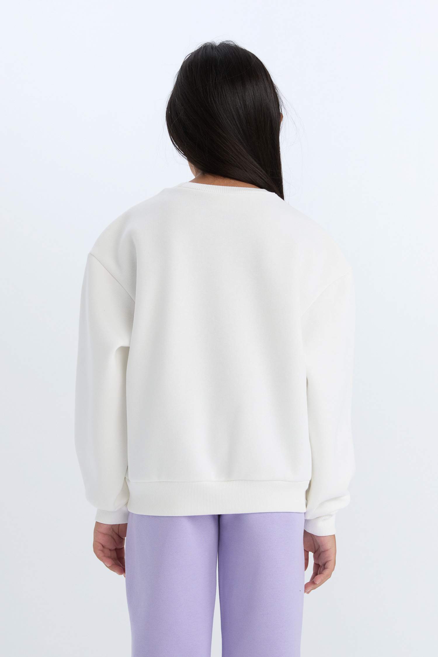 Sweat-shirt imprimé à Coupe décontractée Col rond pour Fille