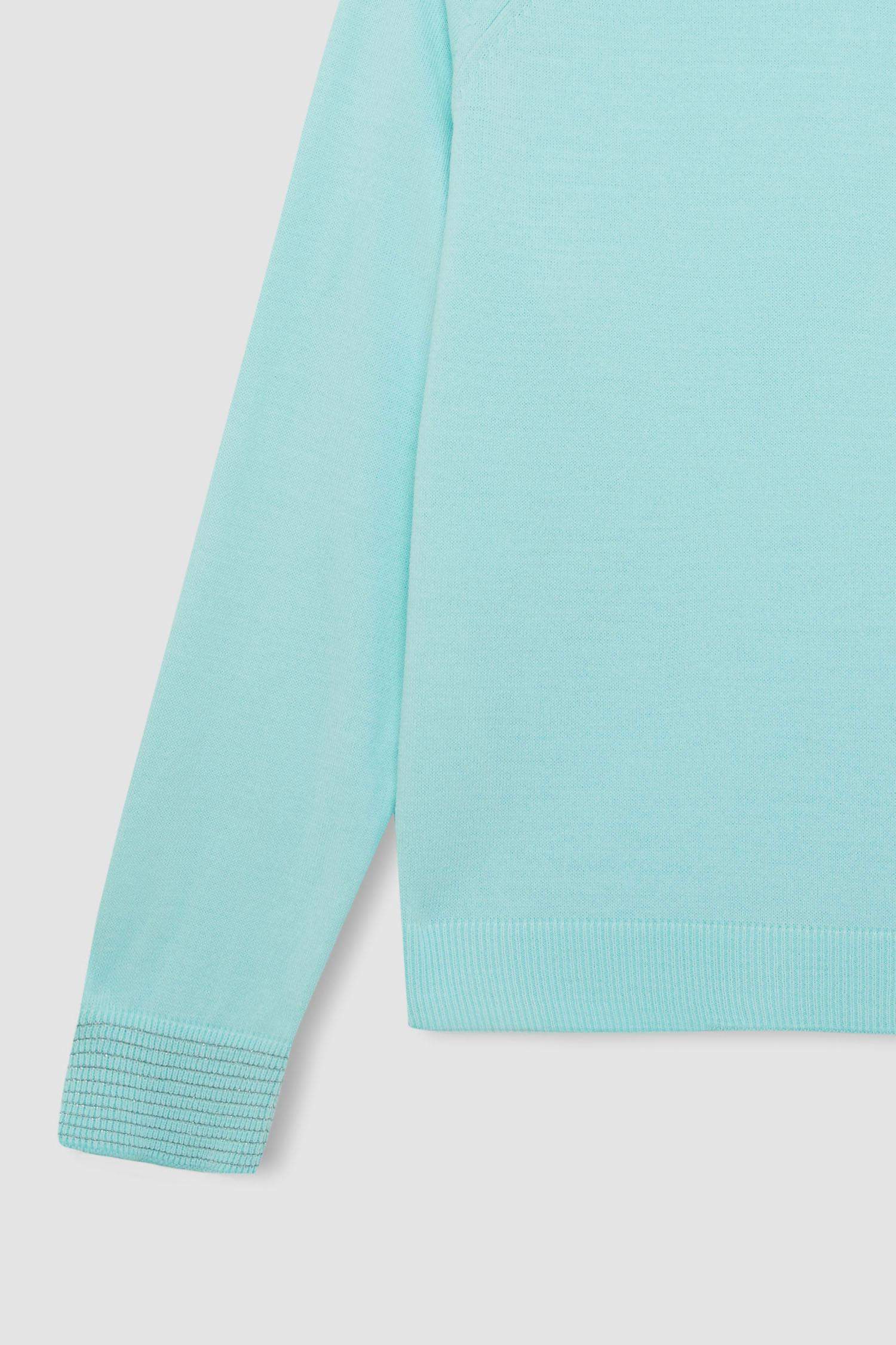 Regular Fit Bisiklet Yaka Simli Triko Kazak Tunik