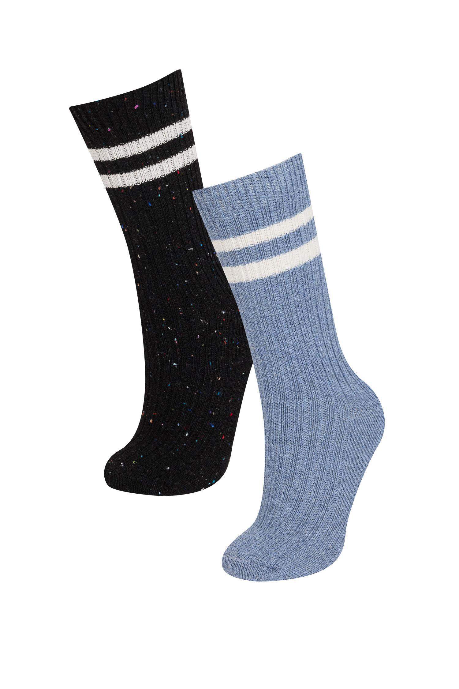 Erkek 2'li Pamuklu Kışlık Bot Çorabı