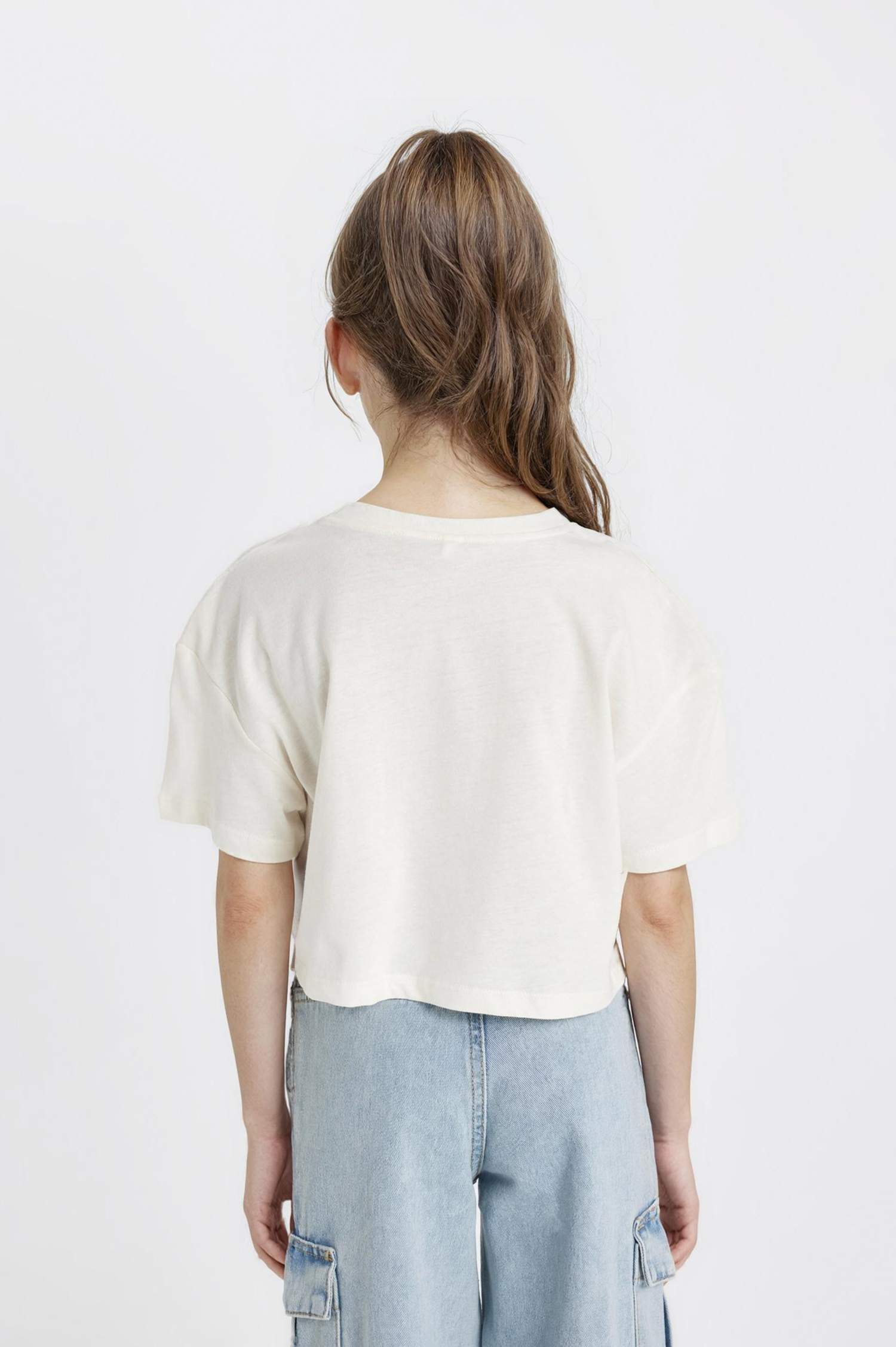 تيشيرت كروب بناتي فلورال نص ردن بياخة مستديرة