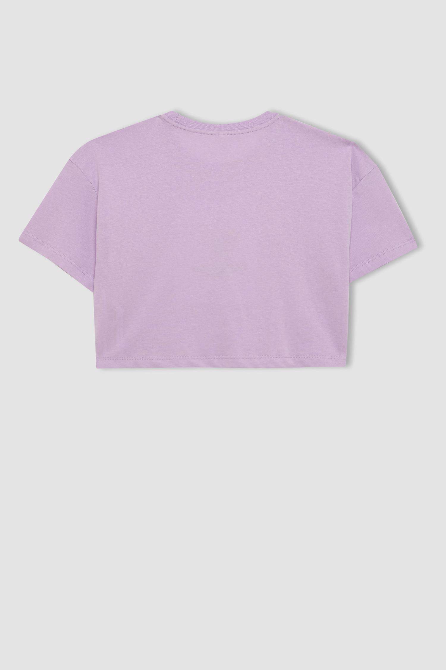 تيشيرت كروب بناتي فلورال نص ردن بياخة مستديرة