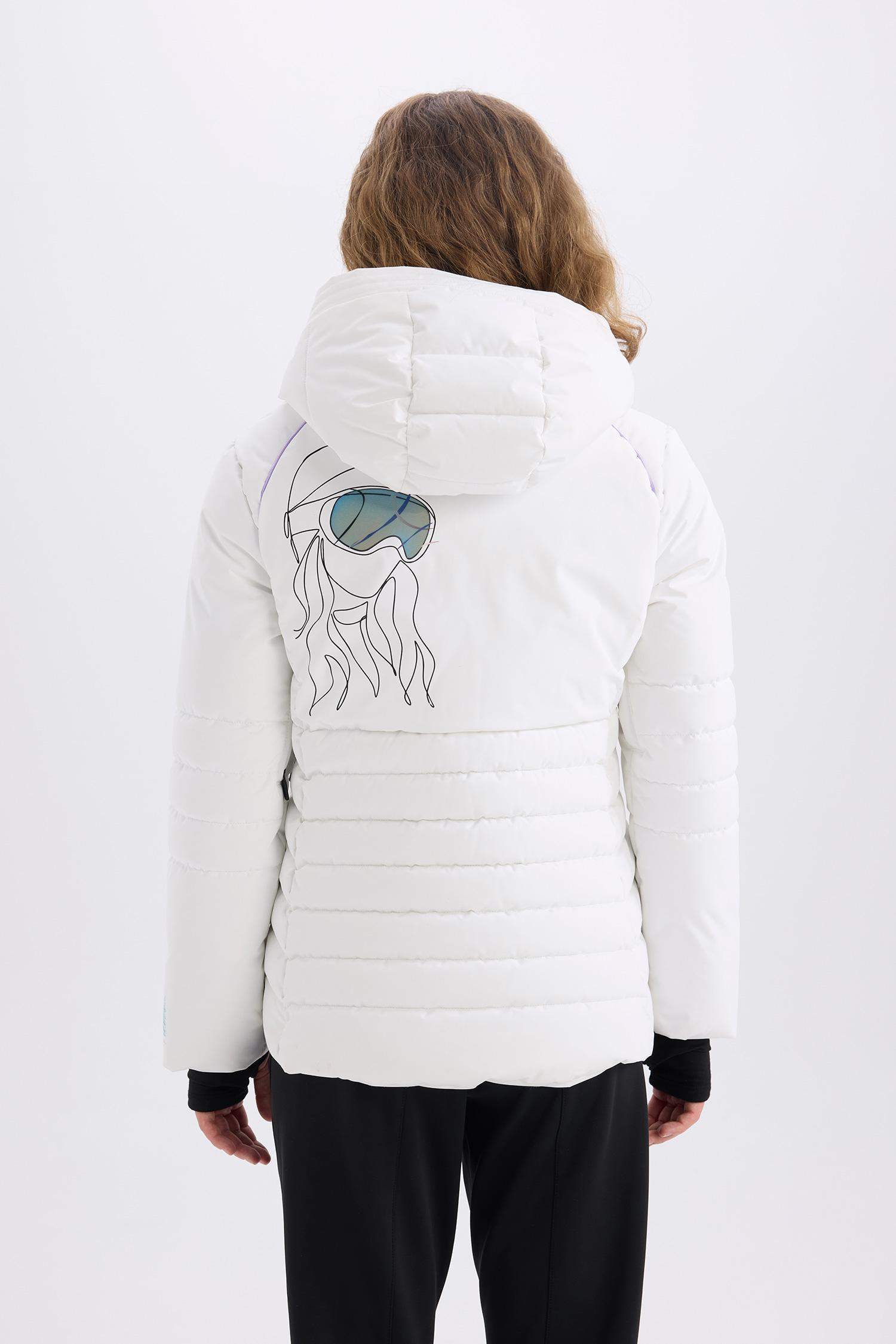 Kayak Montu Su İtici Rüzgar Geçirmez Kapüşonlu Sırt Baskılı Fermuarlı Ultra Korumalı