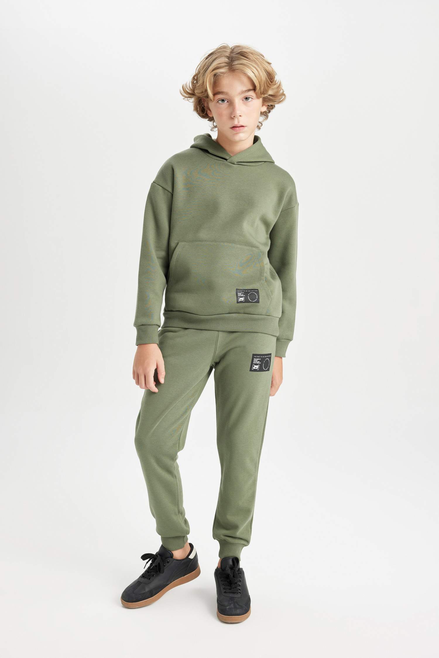Boy Oversize Fit Hooded Thick School Sweatshirt