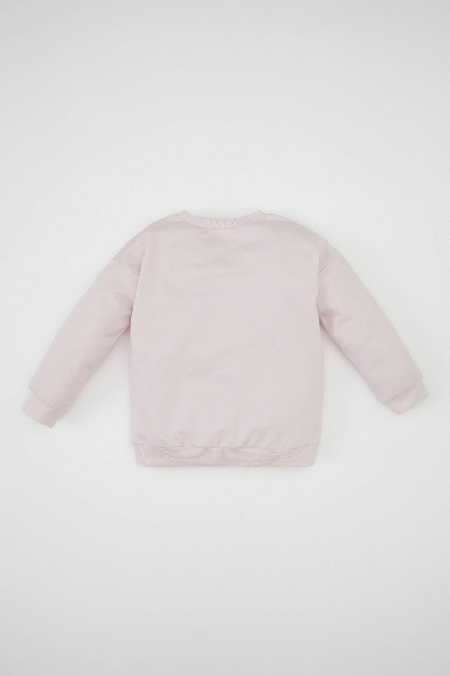 Kız Bebek Bisiklet Yaka Baskılı Sweatshirt