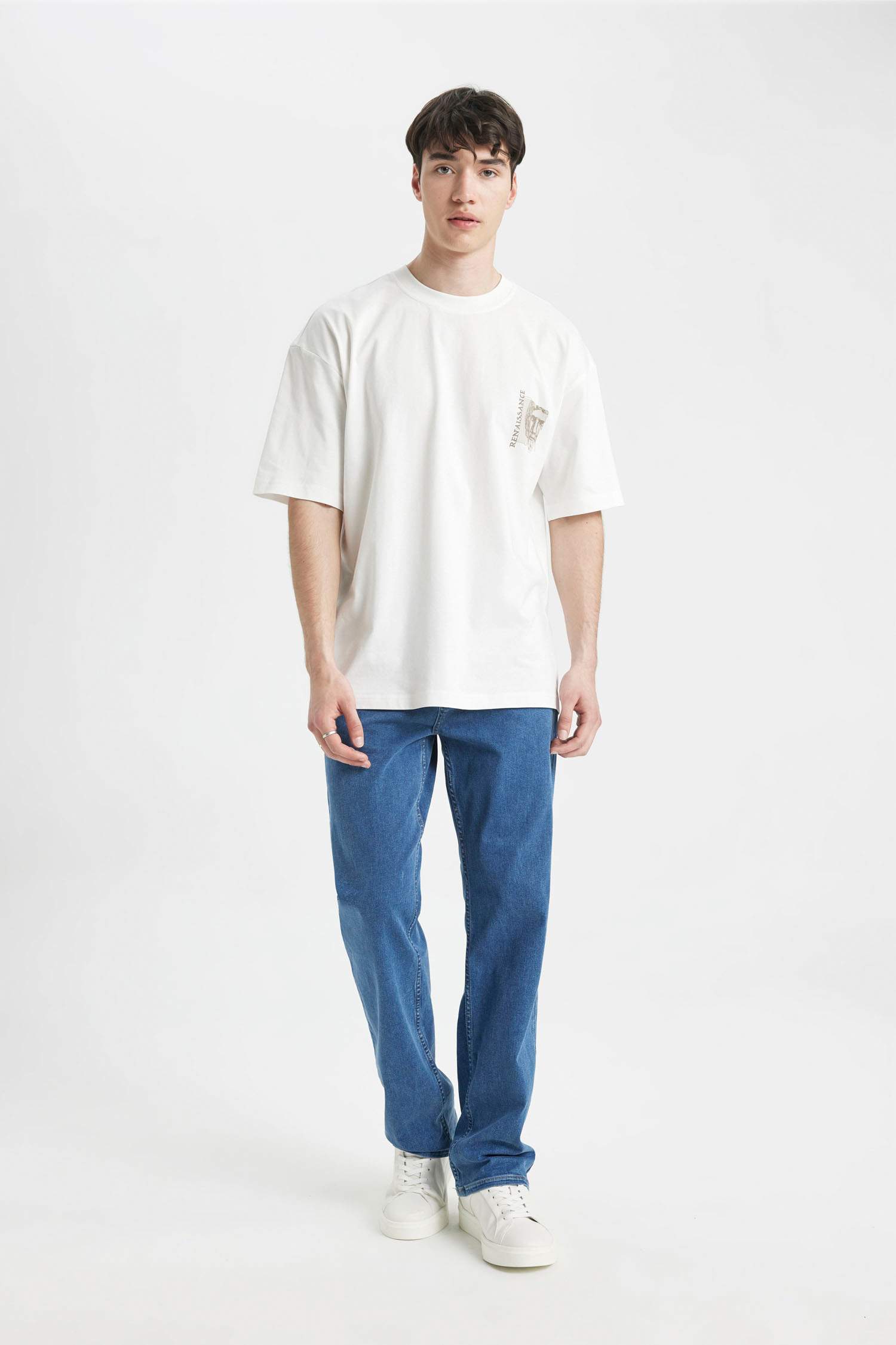 Diago Comfort Fit Rahat Kalıp Yüksek Bel Geniş Paça Jean Pantolon